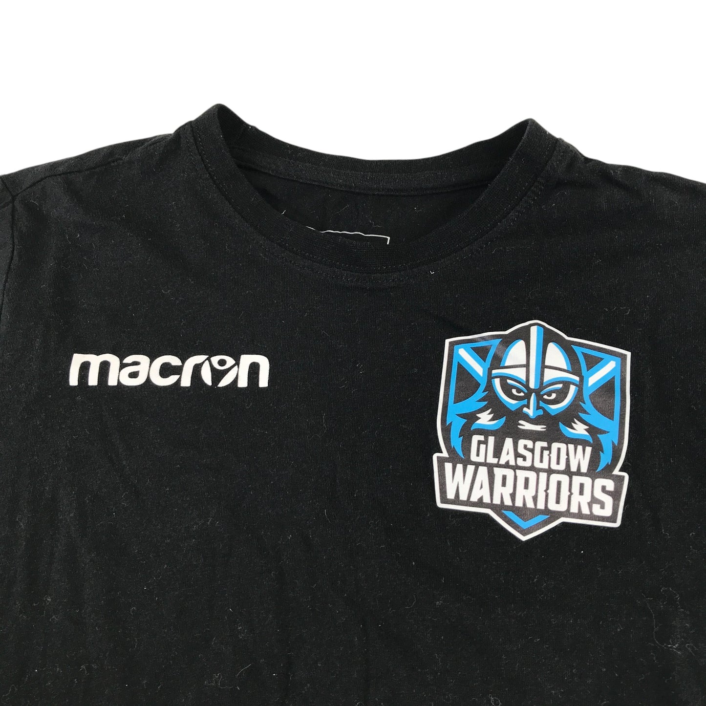 Macron Glasgow Warriors t-shirt 5-6 years black with print cotton