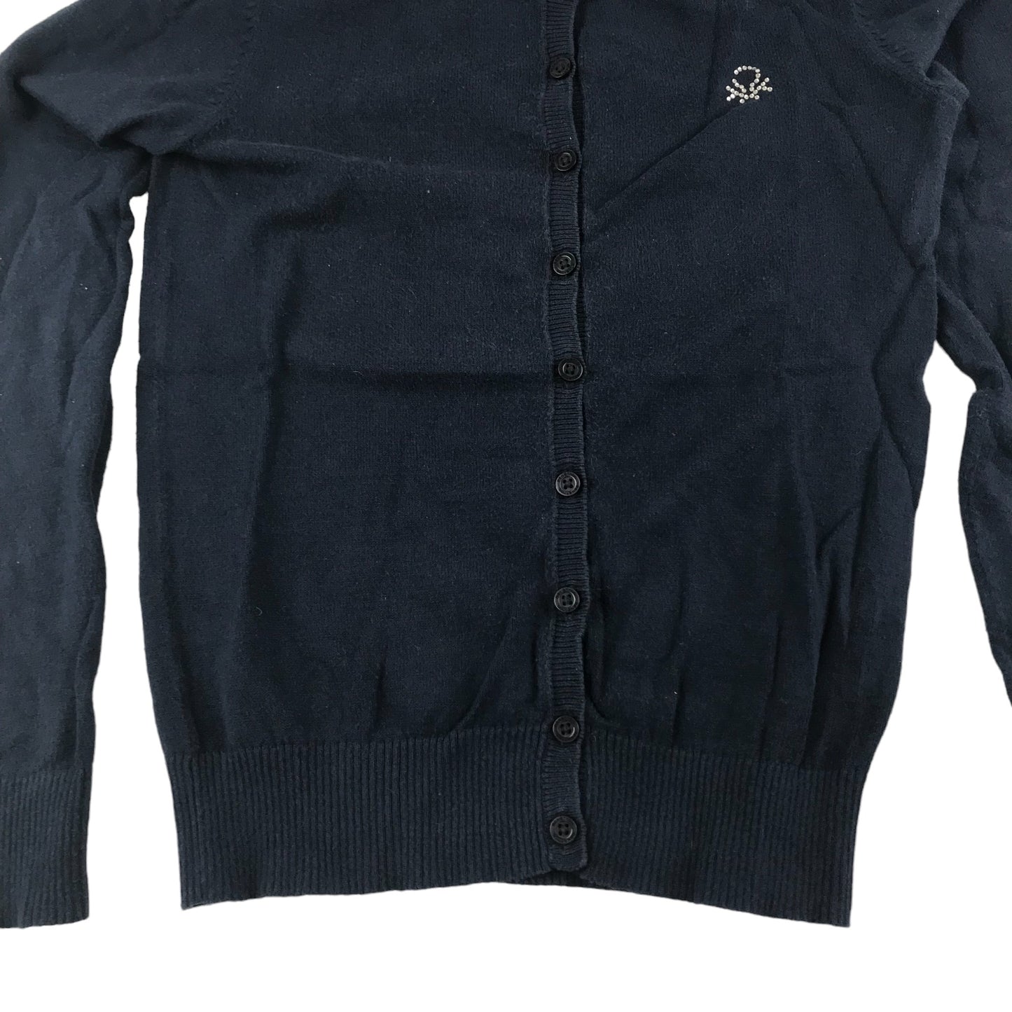 Benetton Cardigan Age 8 Navy Button Up