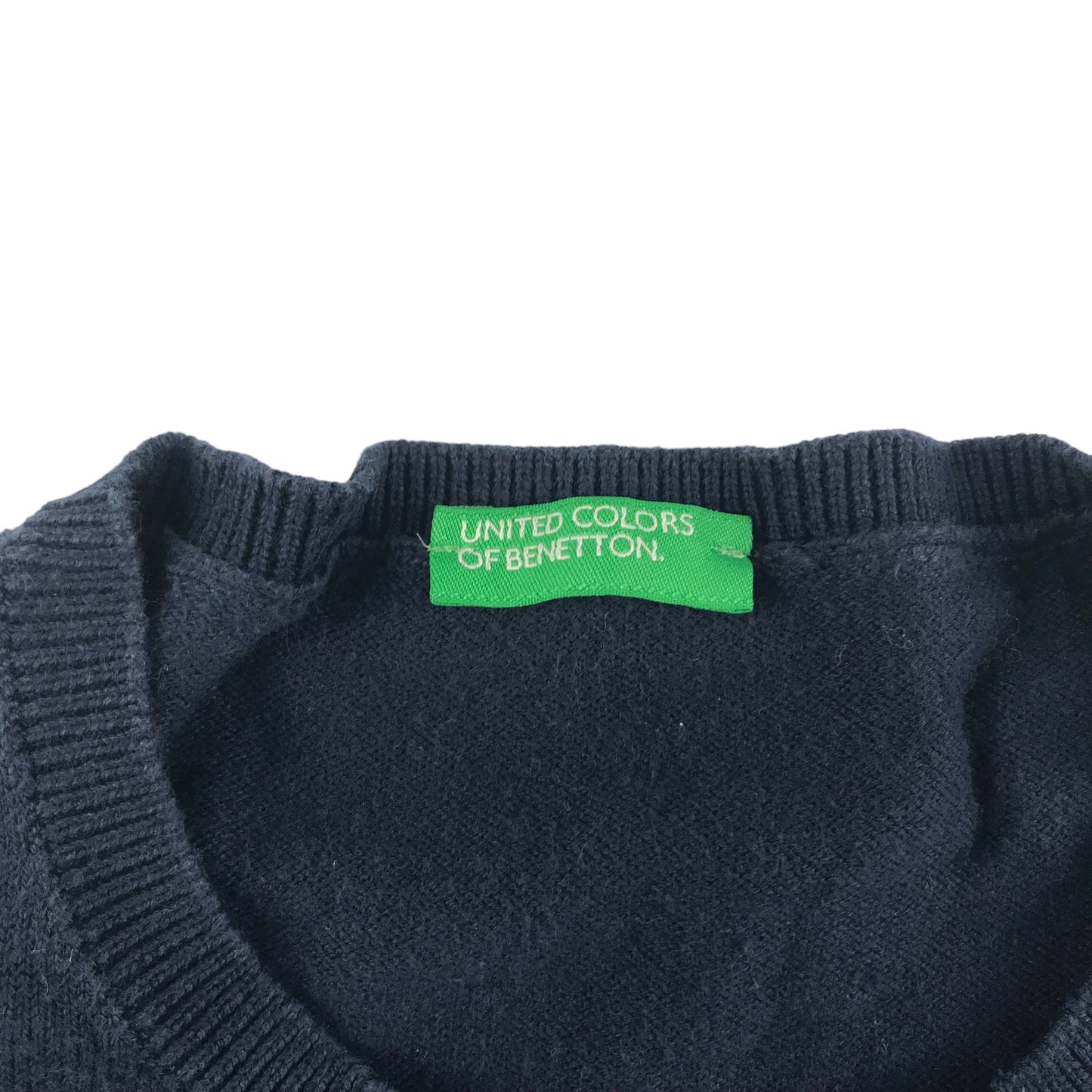 Benetton Cardigan Age 8 Navy Button Up