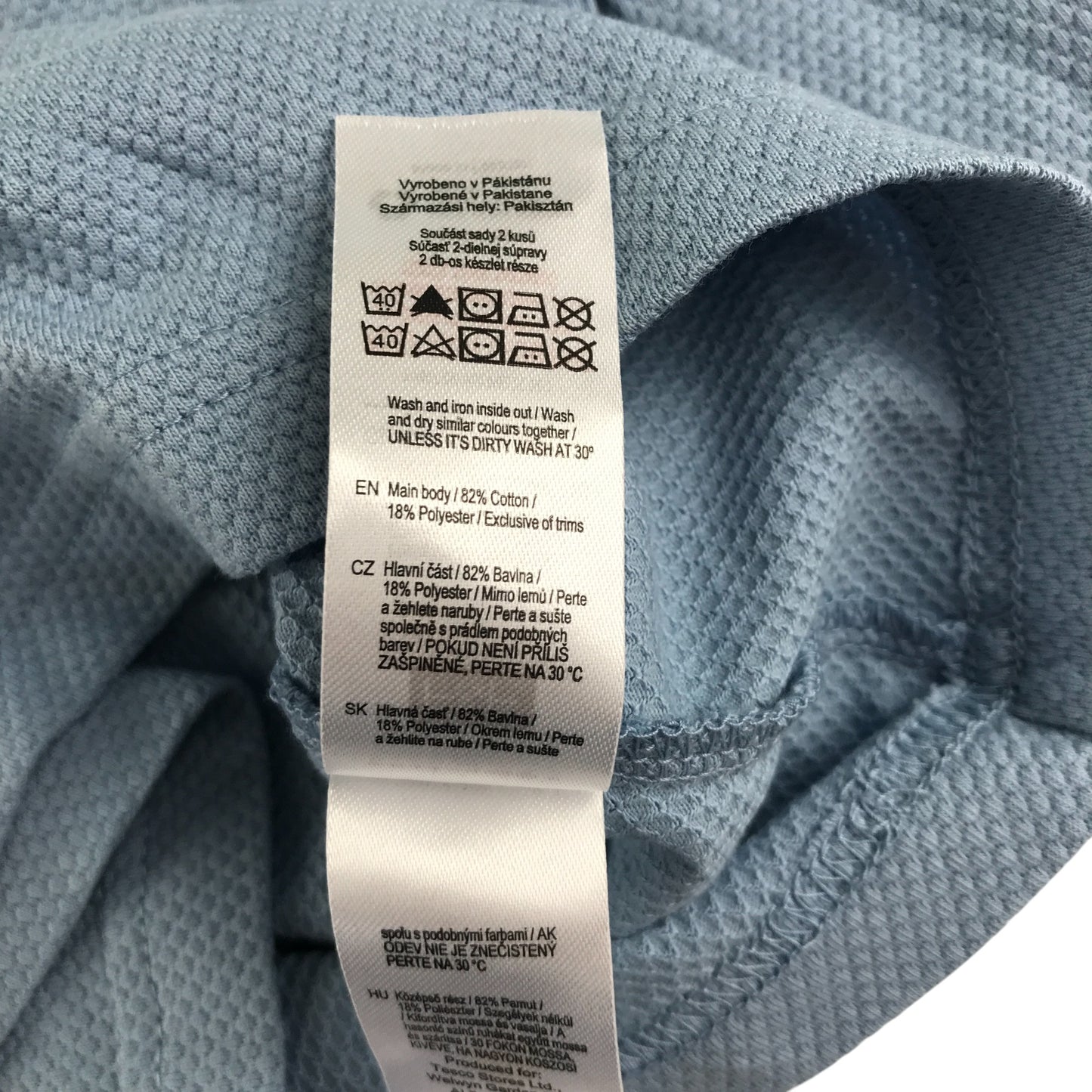 F&F t-shirt 5-6 years light blue long sleeve crew neck