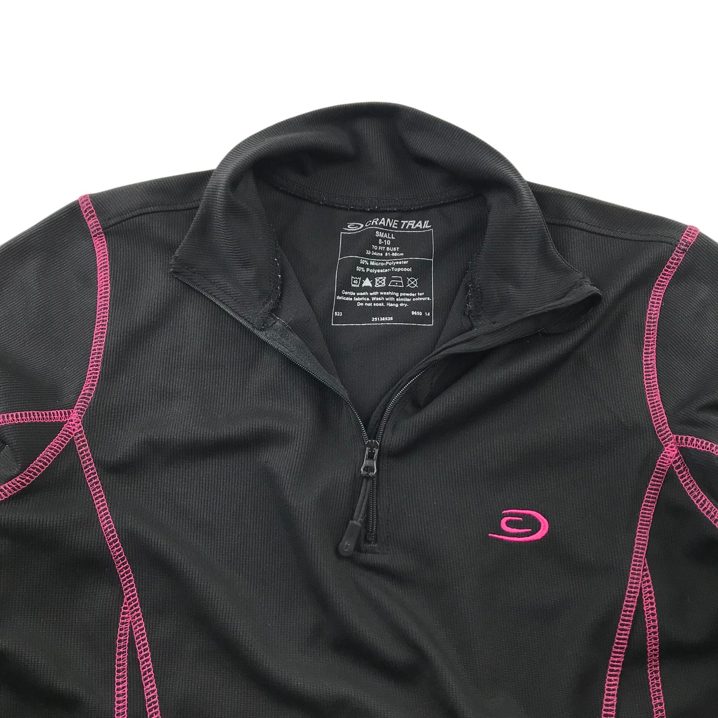 Crane Trail Thermal Top Women's Small Black with Pink Detailing