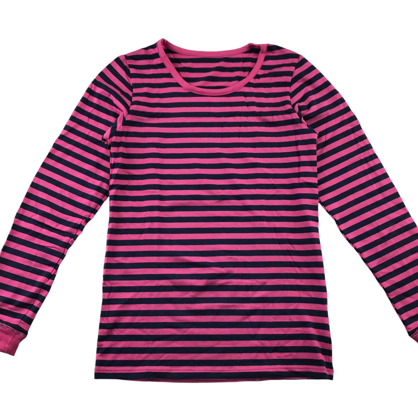 M&S Thermal Top 11-12 Years Pink and Navy Stripy
