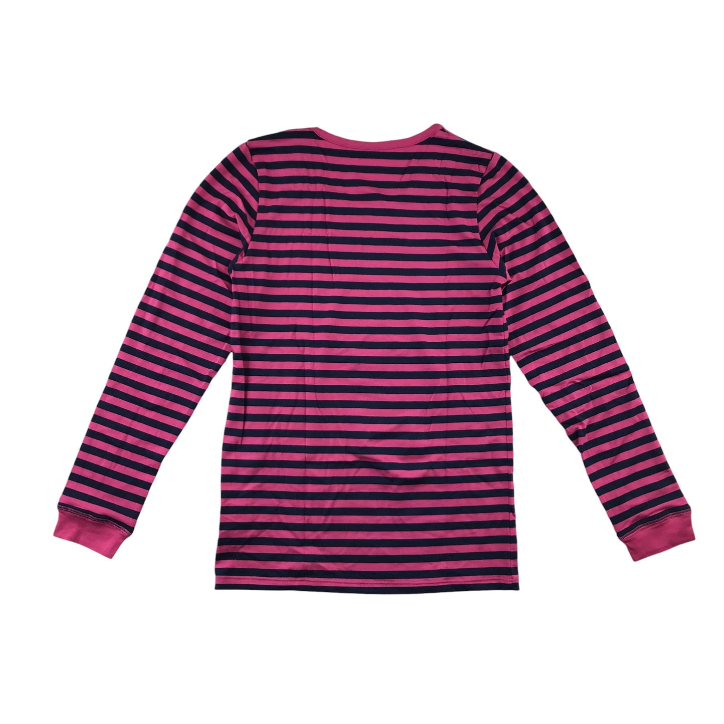 M&S Thermal Top 11-12 Years Pink and Navy Stripy