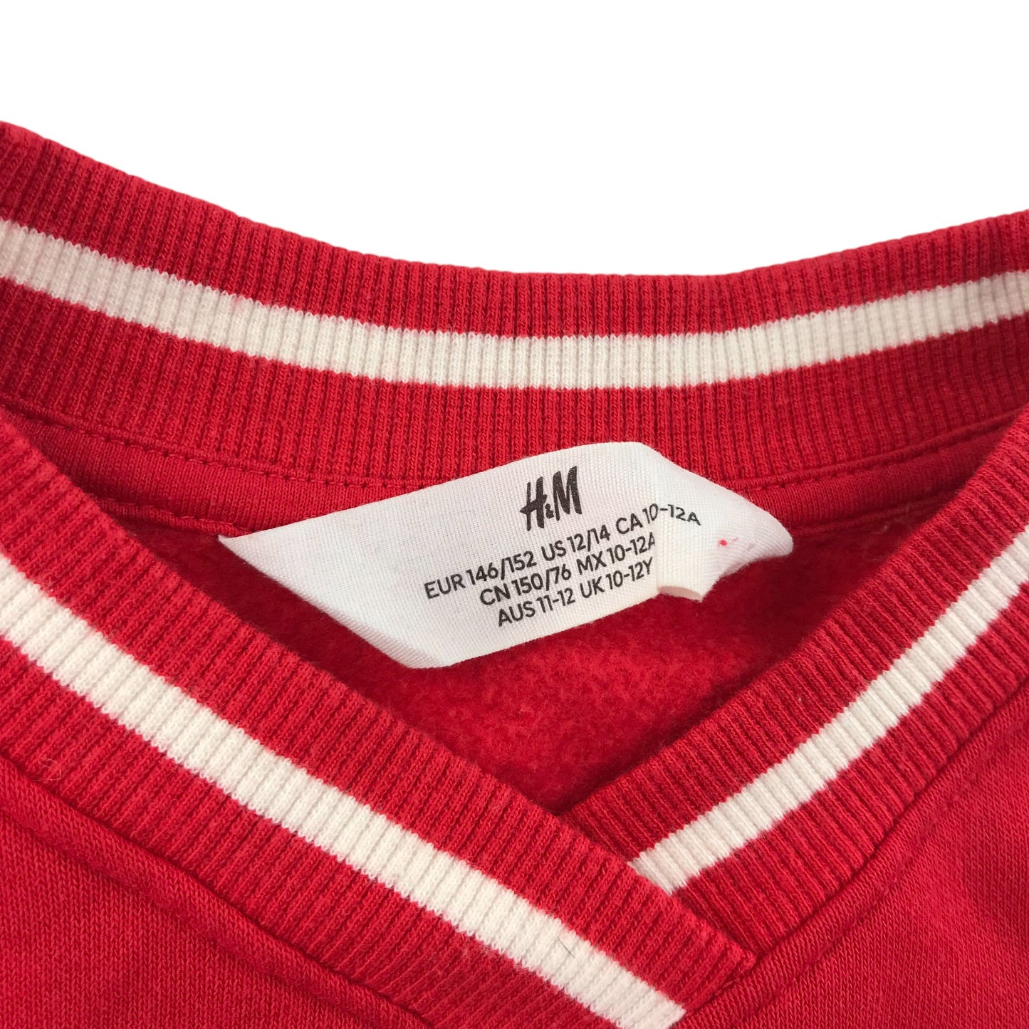 H&M sweater 10-12 years red varsity style