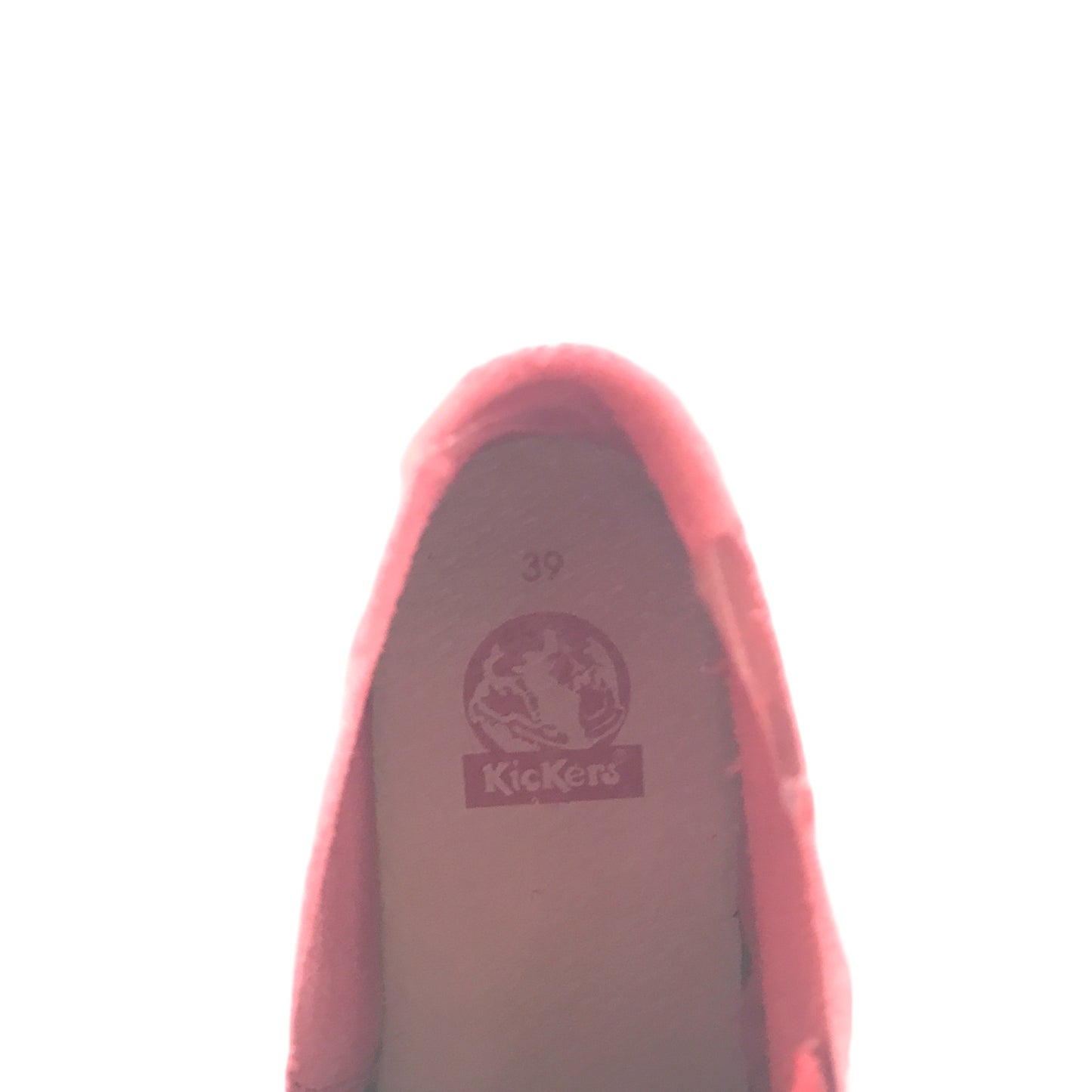 Kickers boots shoe size 6 pink violet and grey colourway leather upper with back rubber soles
