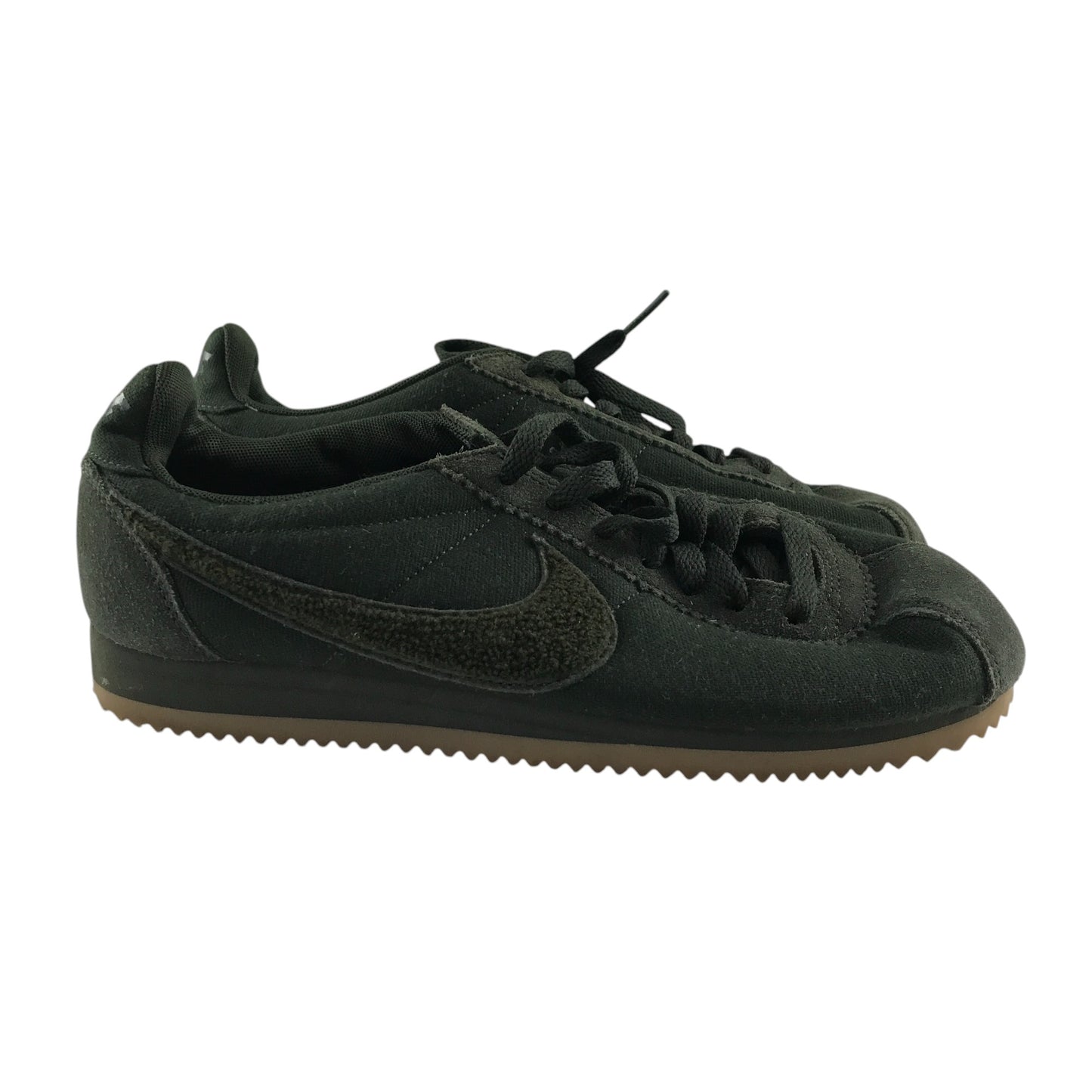 Nike trainers shoe size UK 6 dark green sneakers with laces