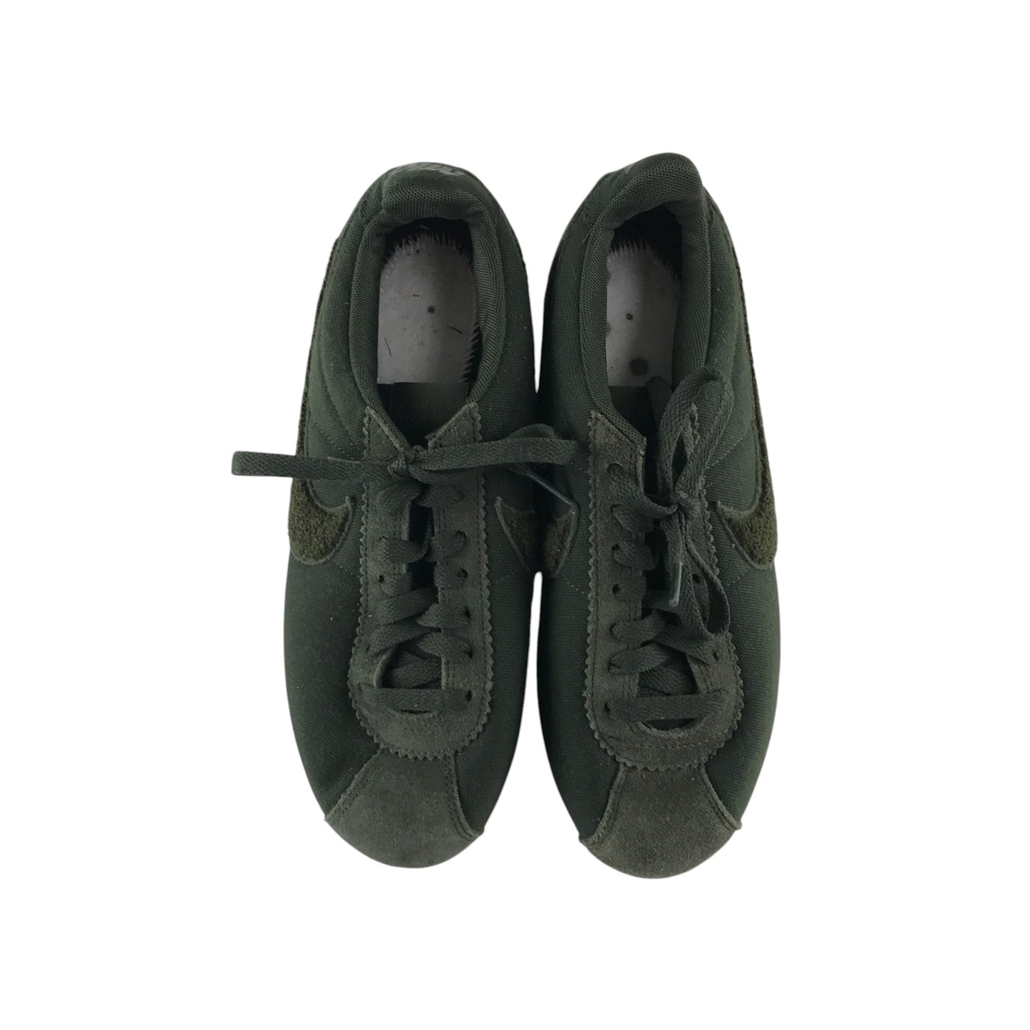 Nike trainers shoe size UK 6 dark green sneakers with laces