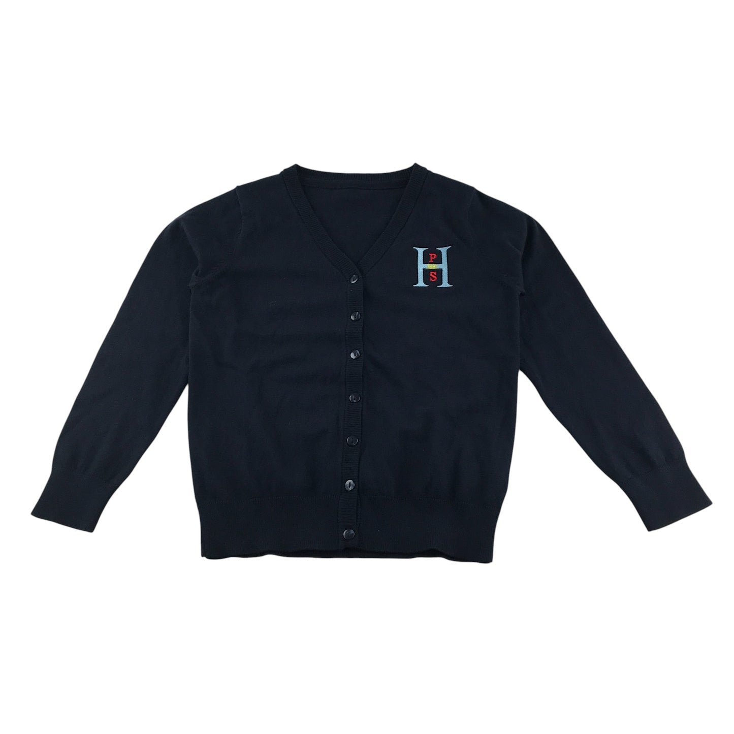 *Hallside Primary Navy Blue Cardigan Knitted Jumper