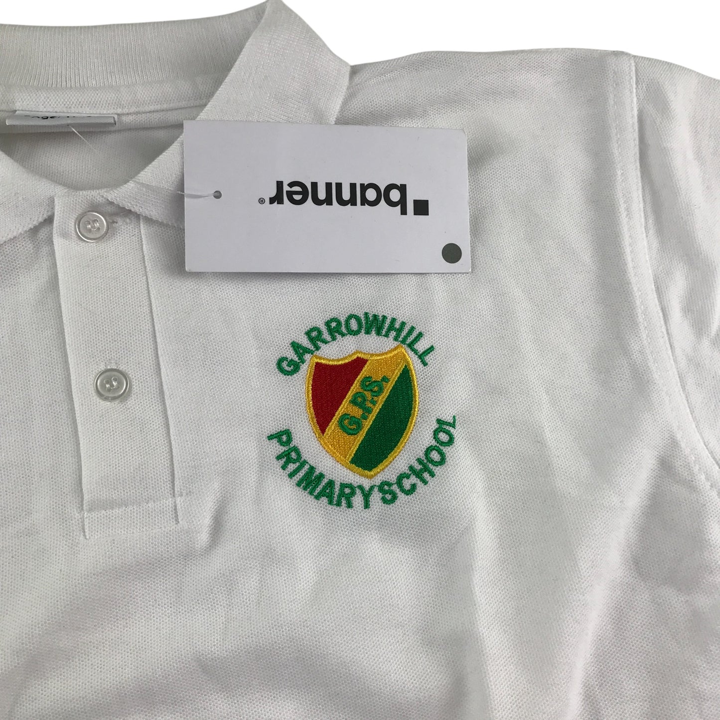 Garrowhill PS Primary white polo shirt short sleeve