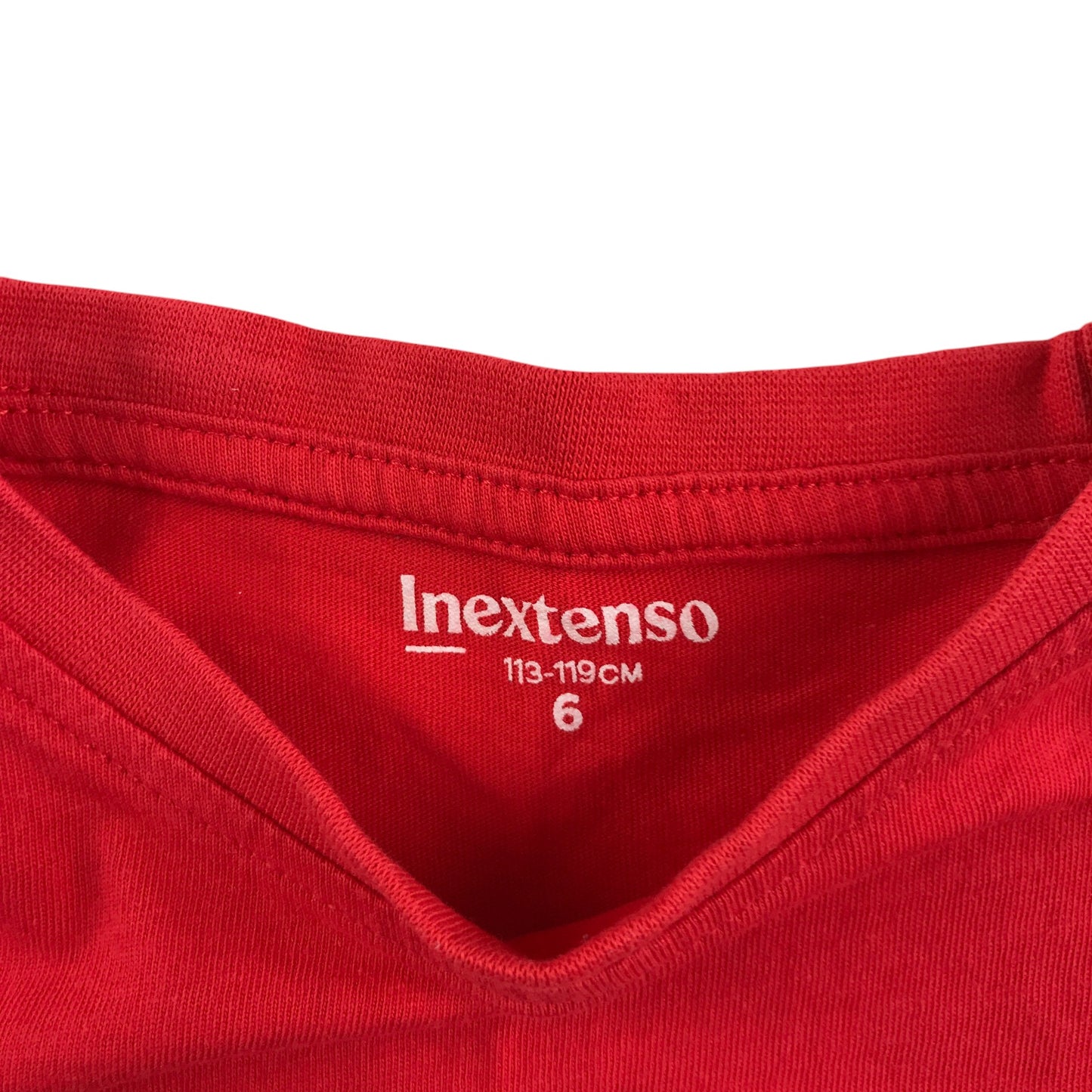 Inextenso t-shirt 5-6 years red dinosaur t rex print