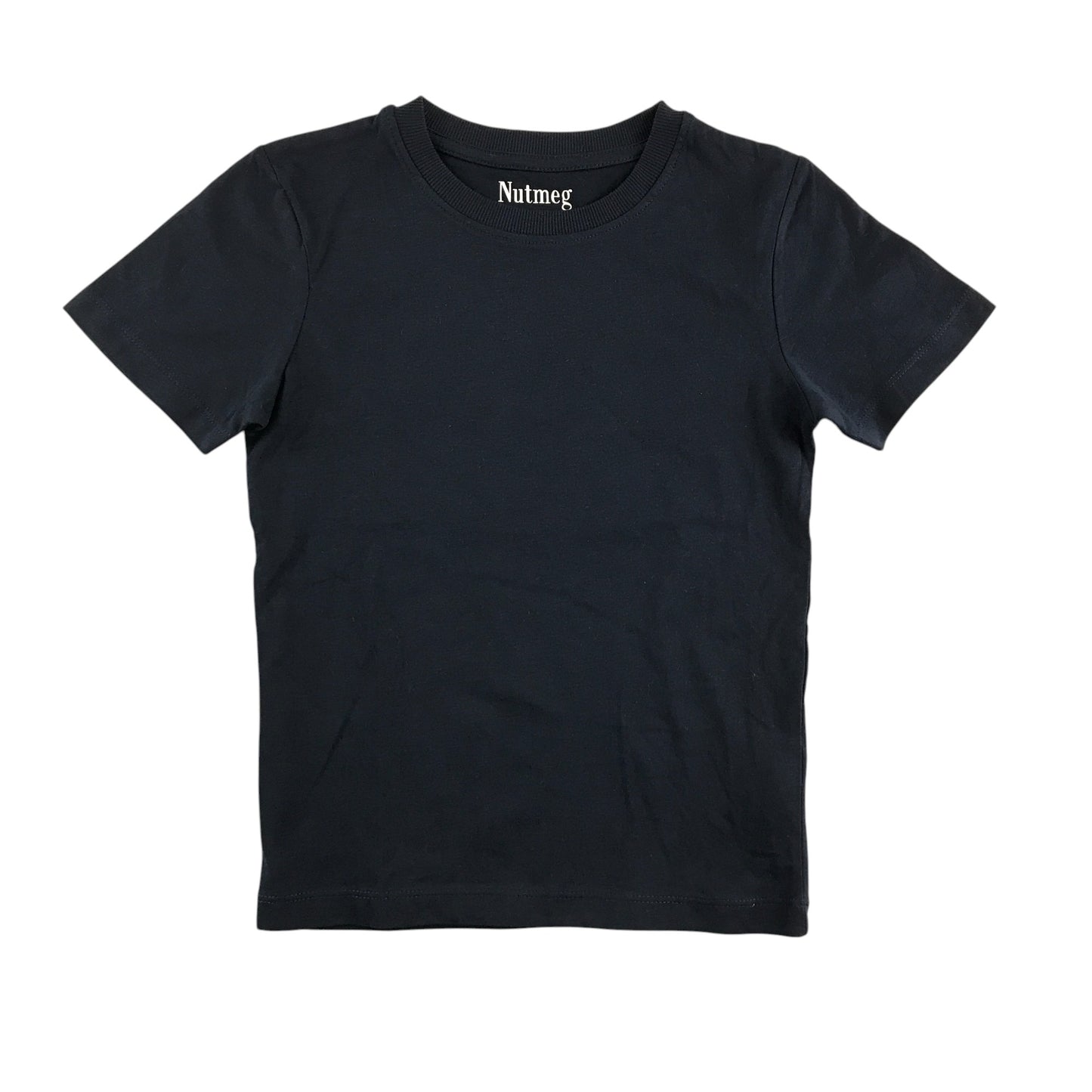 Nutmeg t-shirt 5-6 years navy crew neck cotton