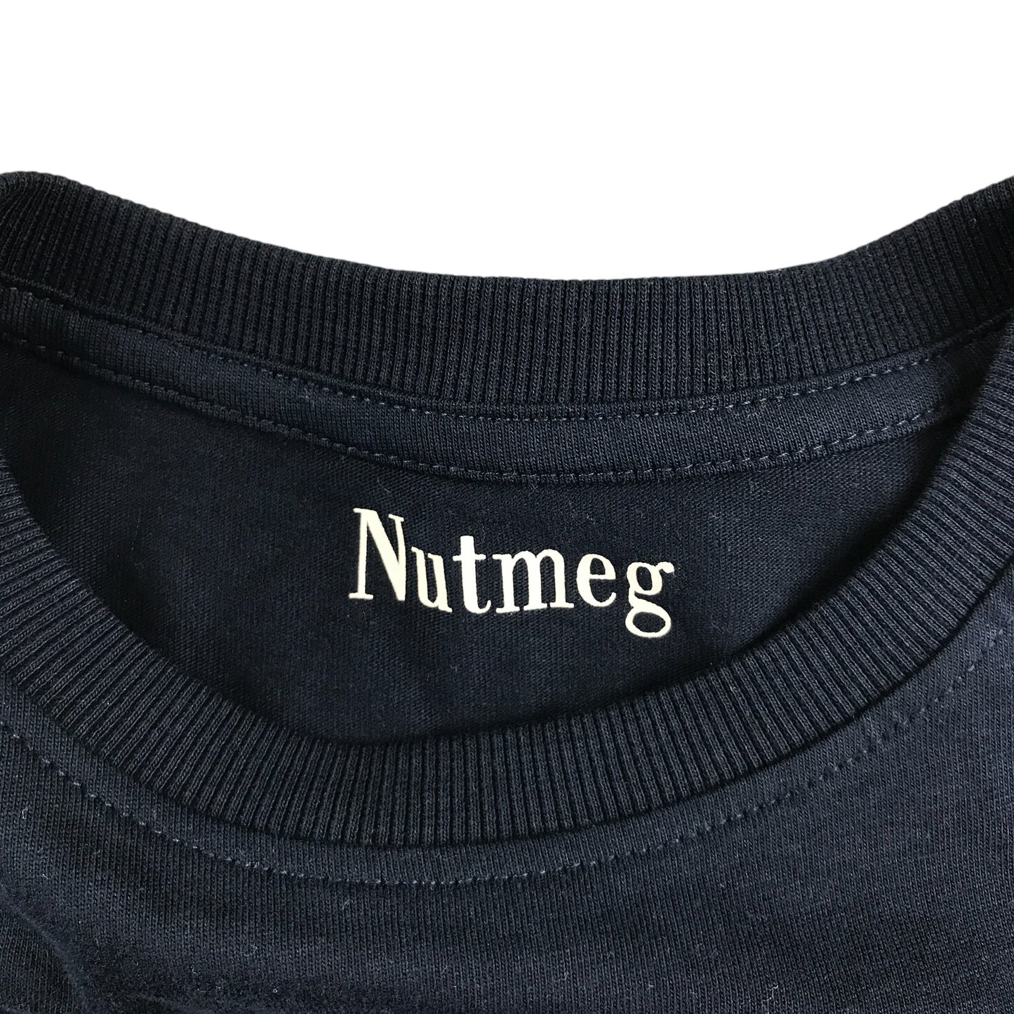 Nutmeg t-shirt 5-6 years navy crew neck cotton