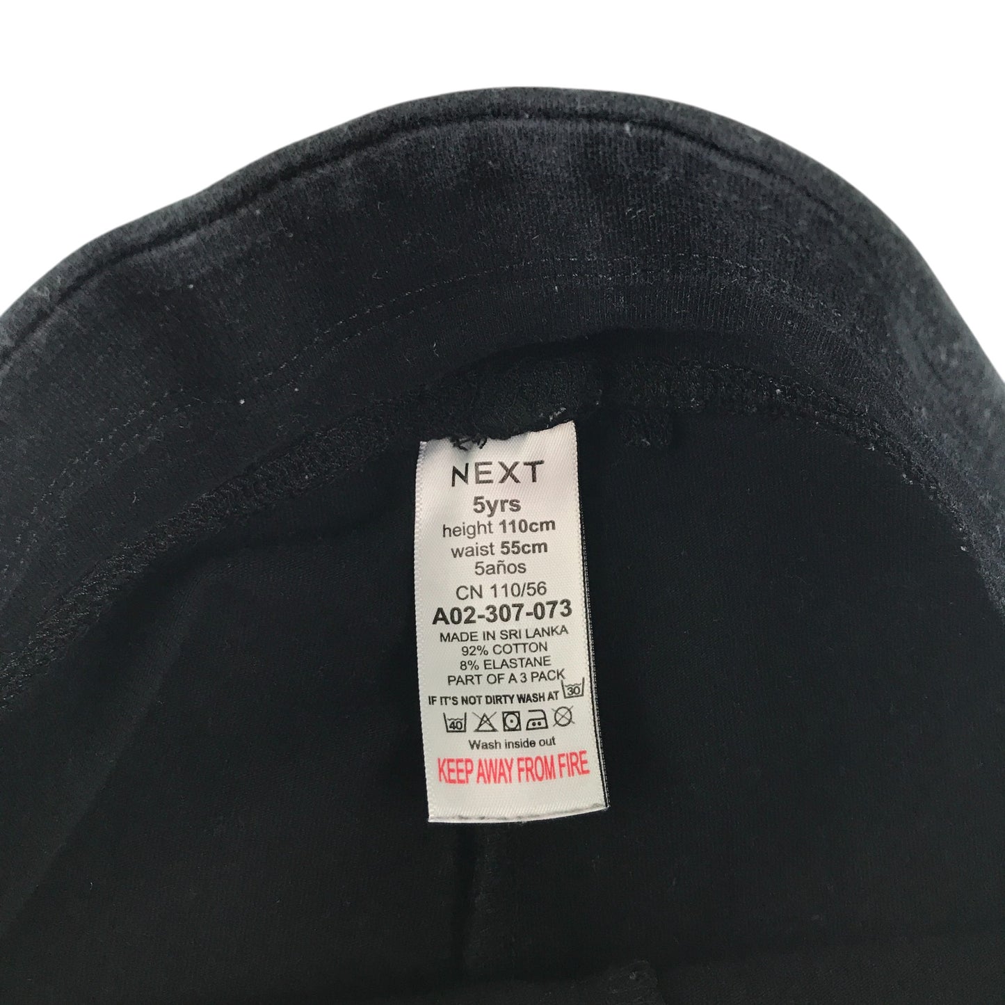 Next leggings 4-5 years black plain