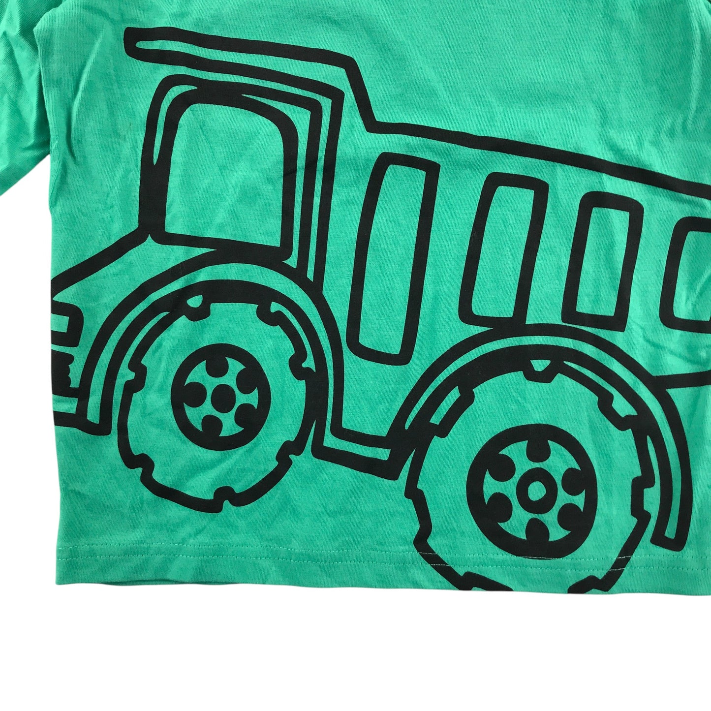 F&F t-shirt 5-6 years green long sleeve truck print cotton