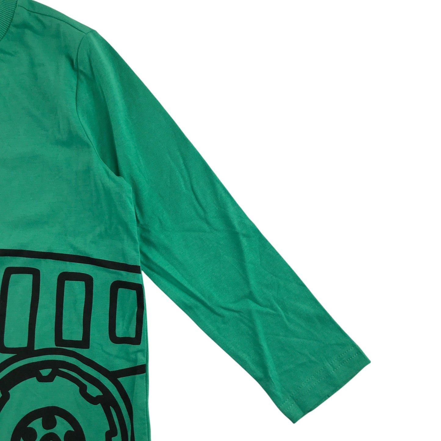 F&F t-shirt 5-6 years green long sleeve truck print cotton