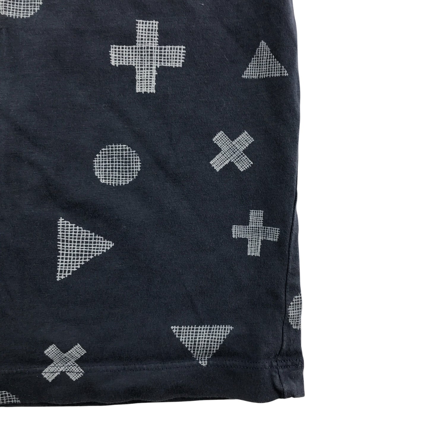 Geometric print t-shirt 6 years navy cotton