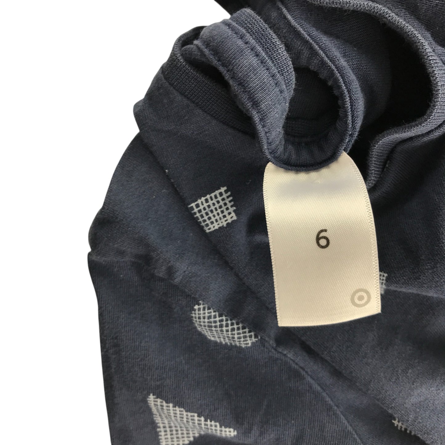 Geometric print t-shirt 6 years navy cotton
