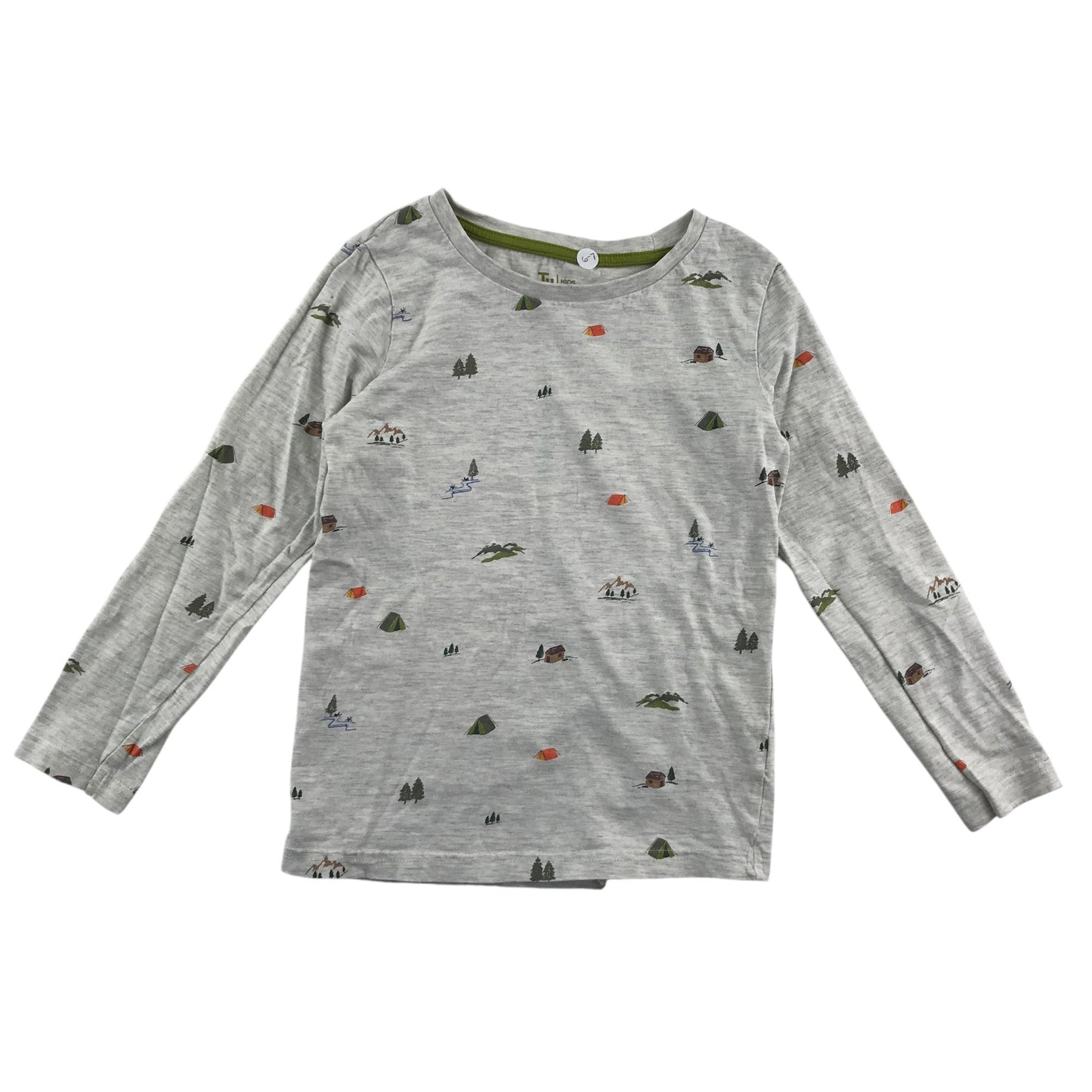 Tu t-shirt 6-7 years grey long sleeve nature print