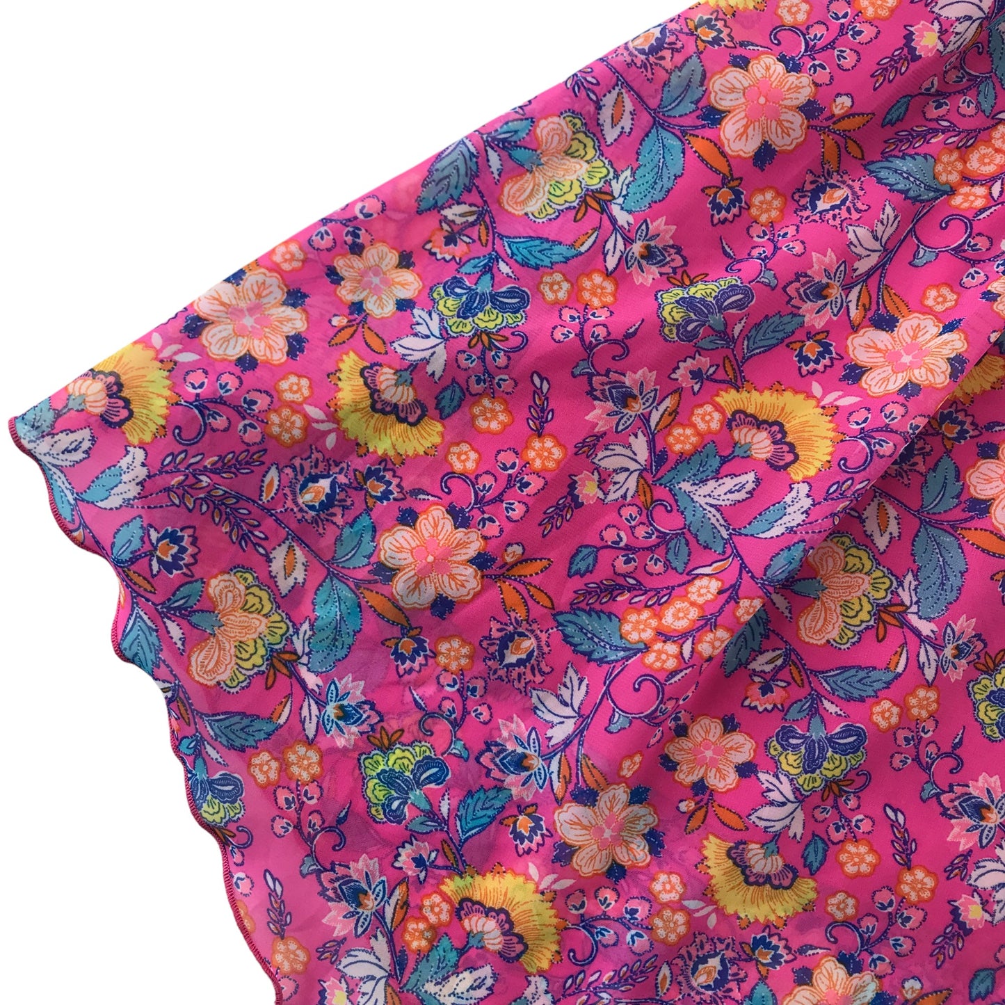 Jona Michelle Dress Age 10 Pink Floral Chiffon Layered Sleeveless