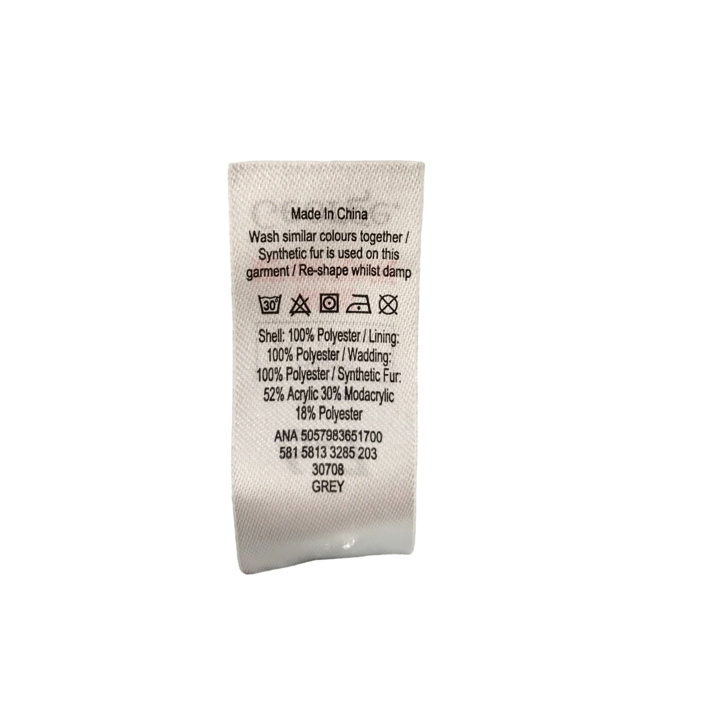 George Jacket Age 6 Grey Puffer Parka with Faux Fur Trim