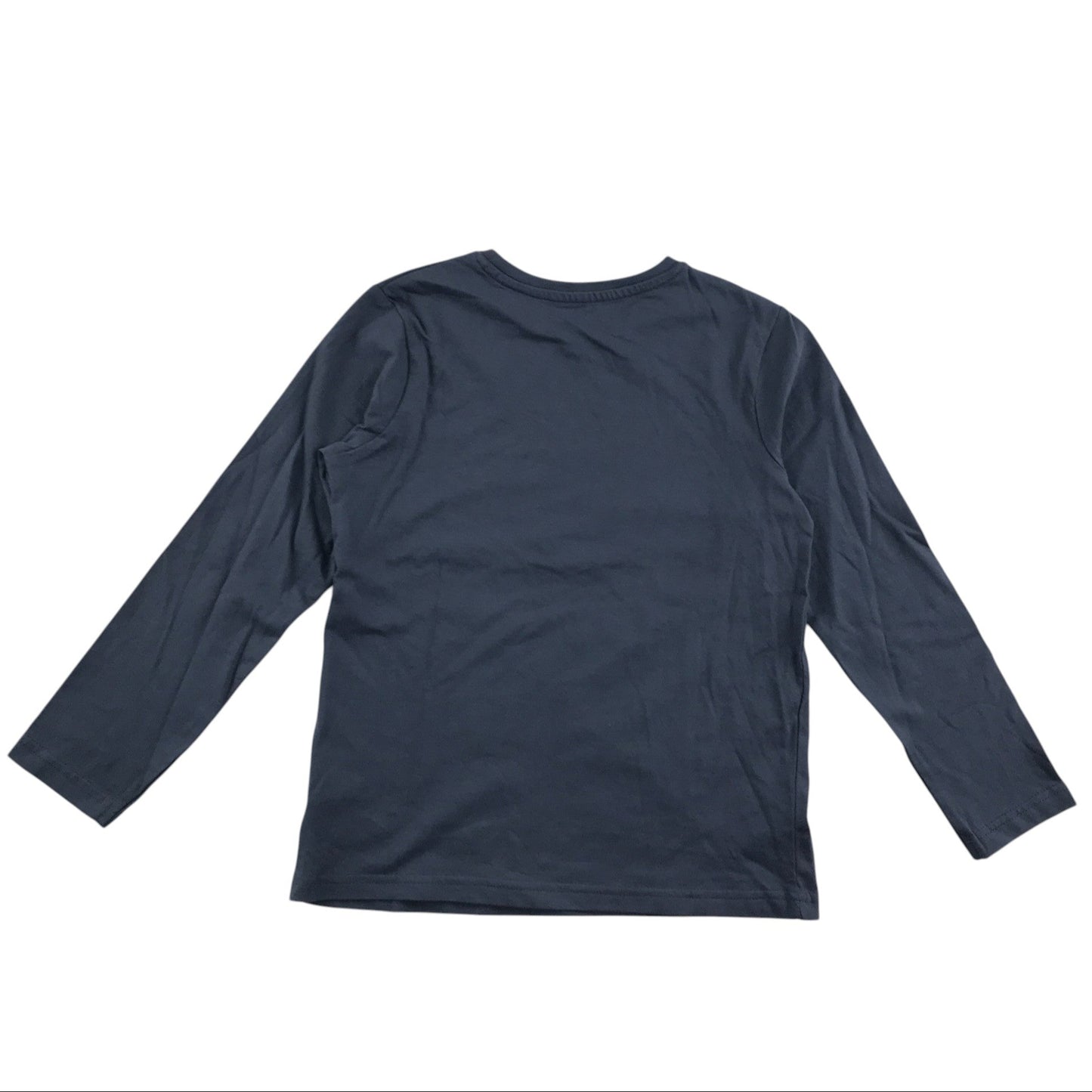 Vertbaudet t-shirt 7-8 years navy long sleeve graphic cotton