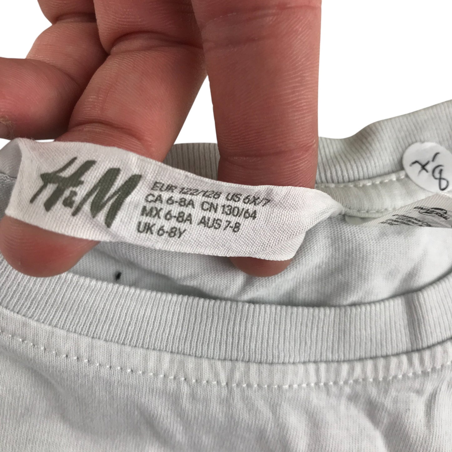 H&M t-shirt 7-8 years white jurassic world graphic cotton