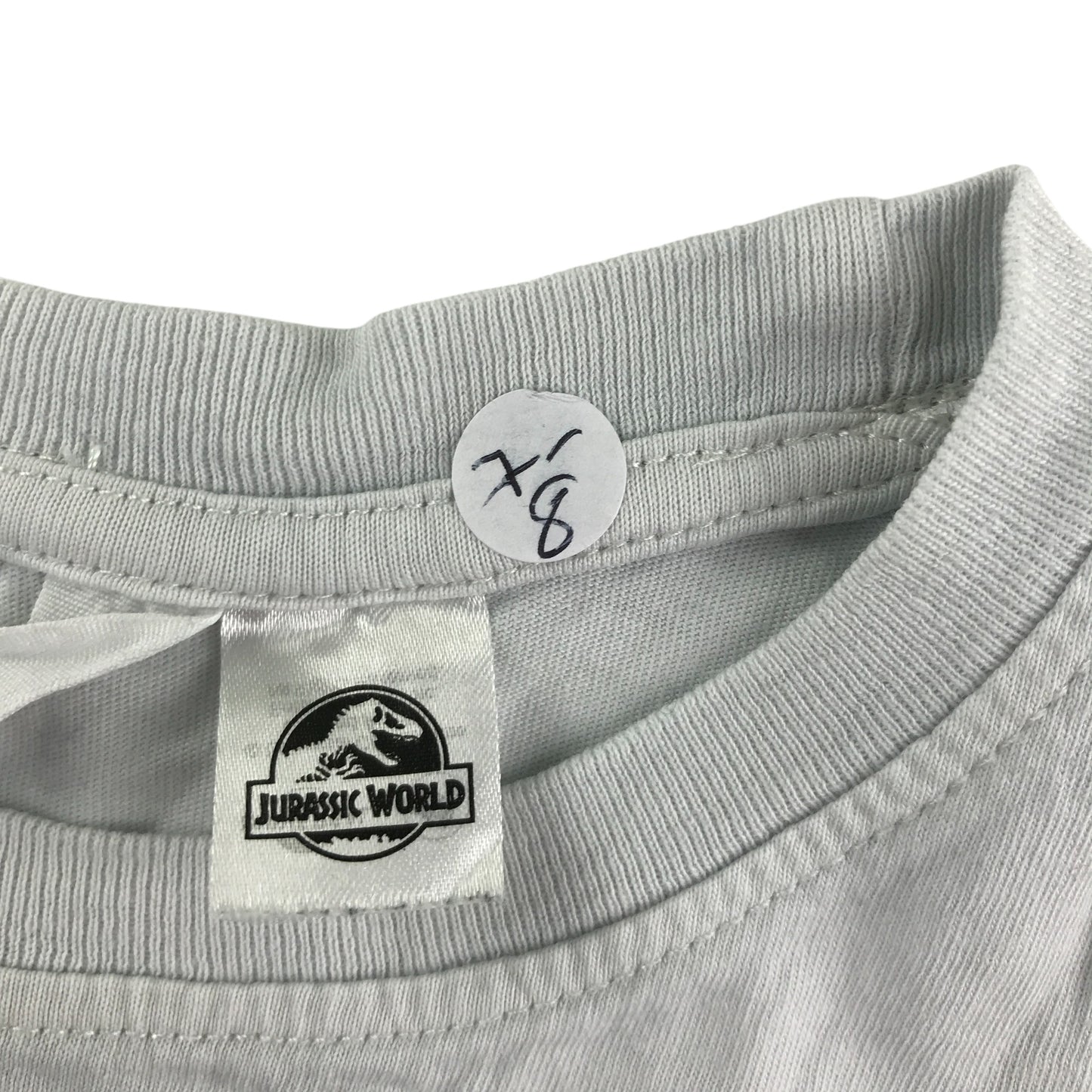 H&M t-shirt 7-8 years white jurassic world graphic cotton