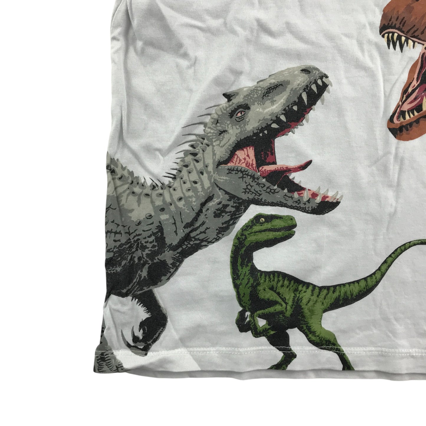 H&M t-shirt 7-8 years white jurassic world graphic cotton