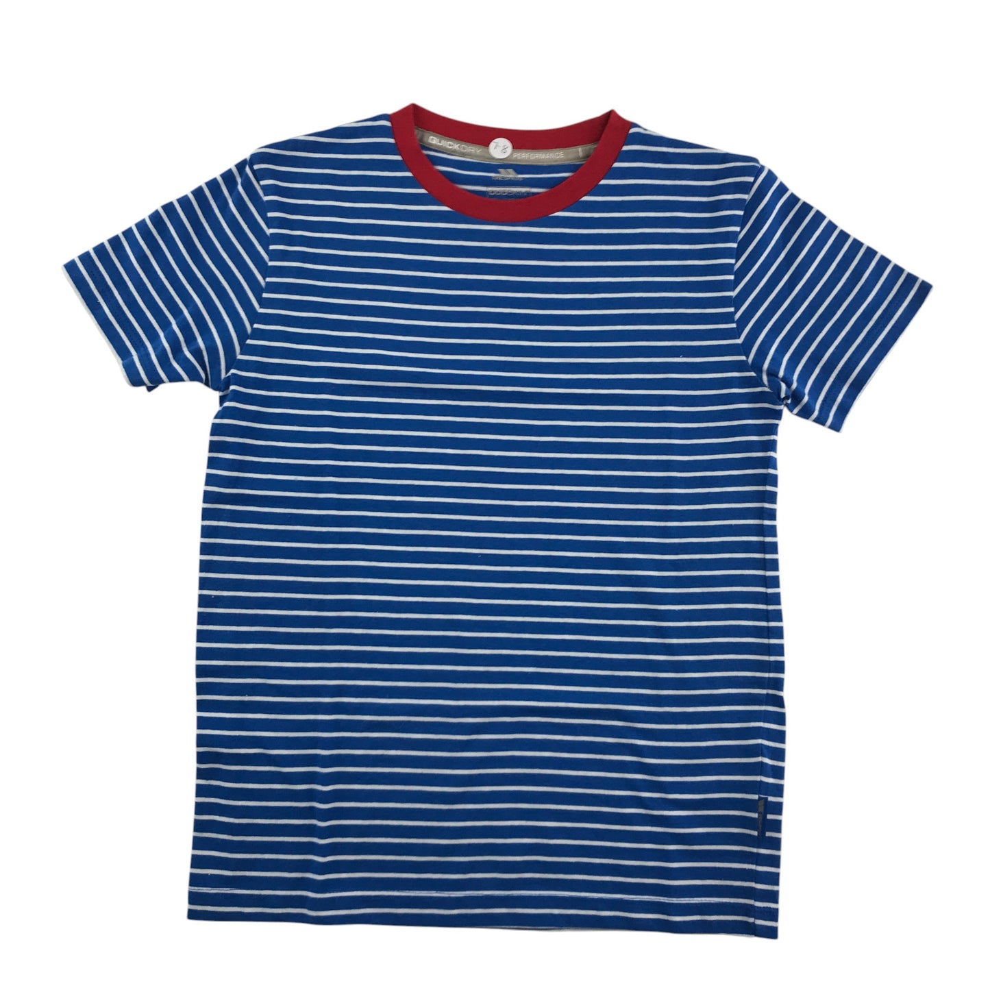 Trespass t-shirt 7-8 years blue white crew neck stripes