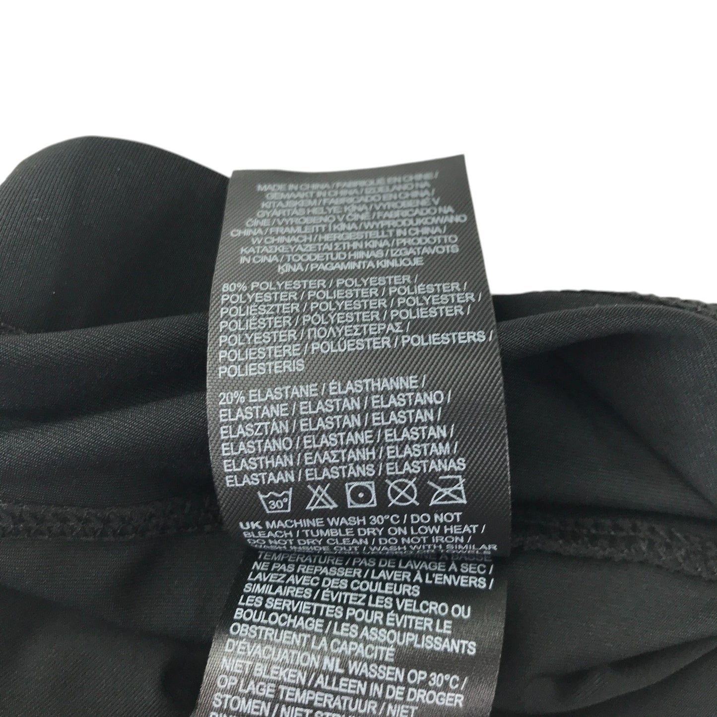 USA Pro sport leggings 11-12 years black plain with elasticated waistband
