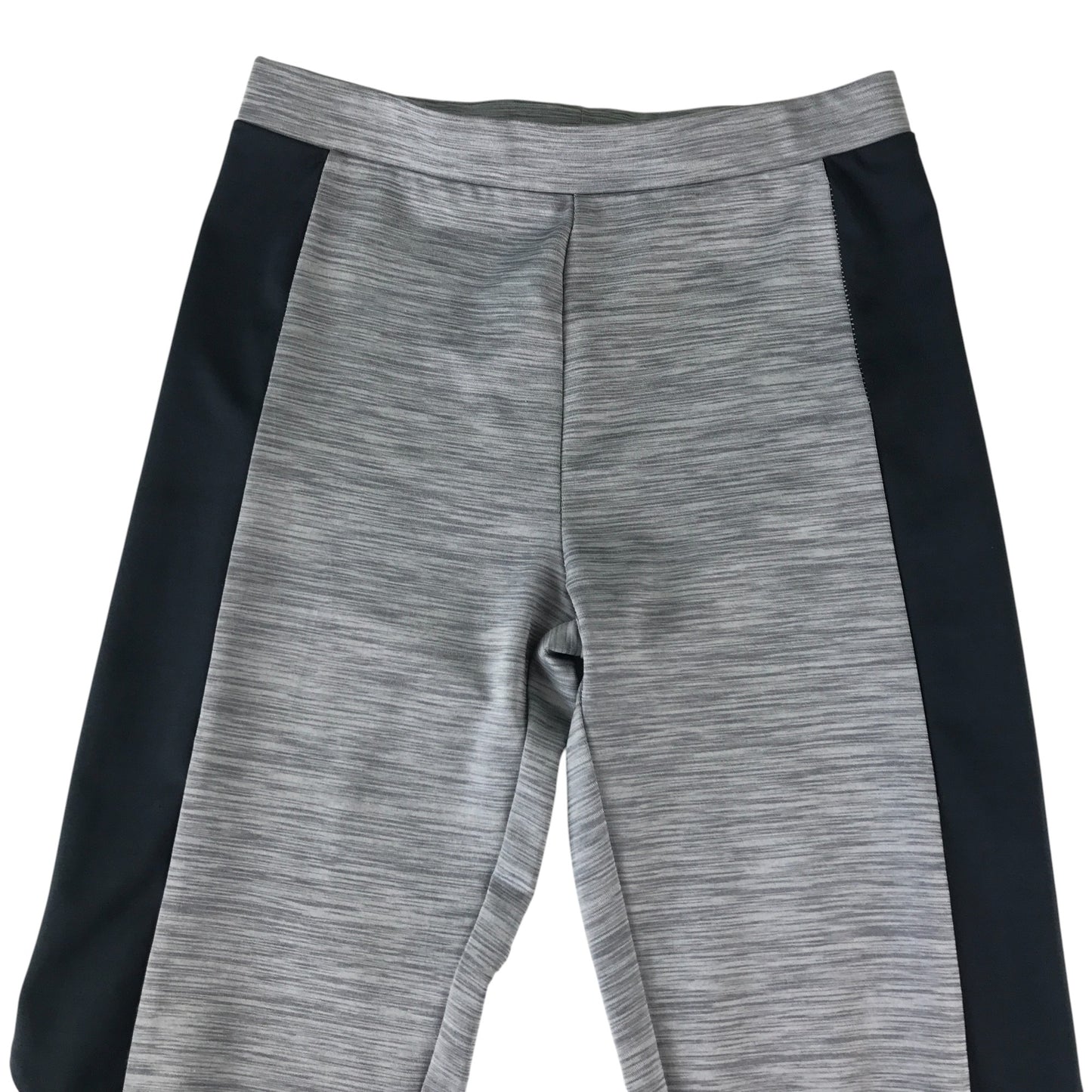 Nutmeg sport leggings 11-12 years grey with pink and black side panel