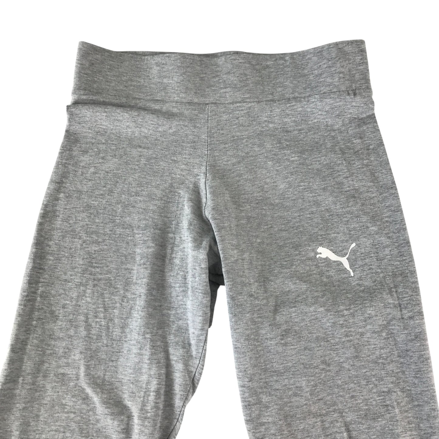 Puma sport leggings 11-12 years grey plain with logos