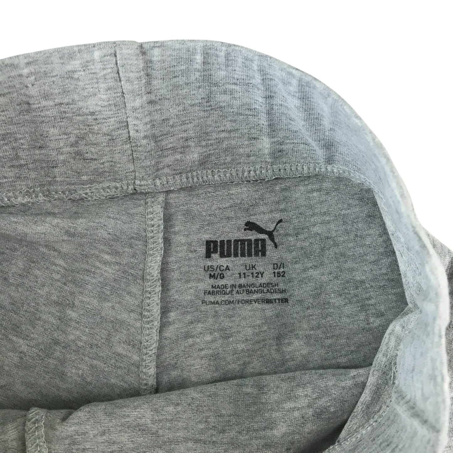 Puma sport leggings 11-12 years grey plain with logos