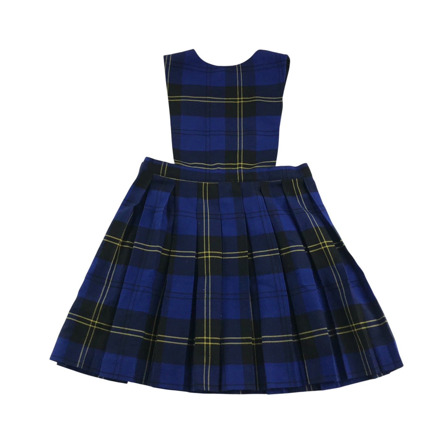 Blue Tartan School Pinafore