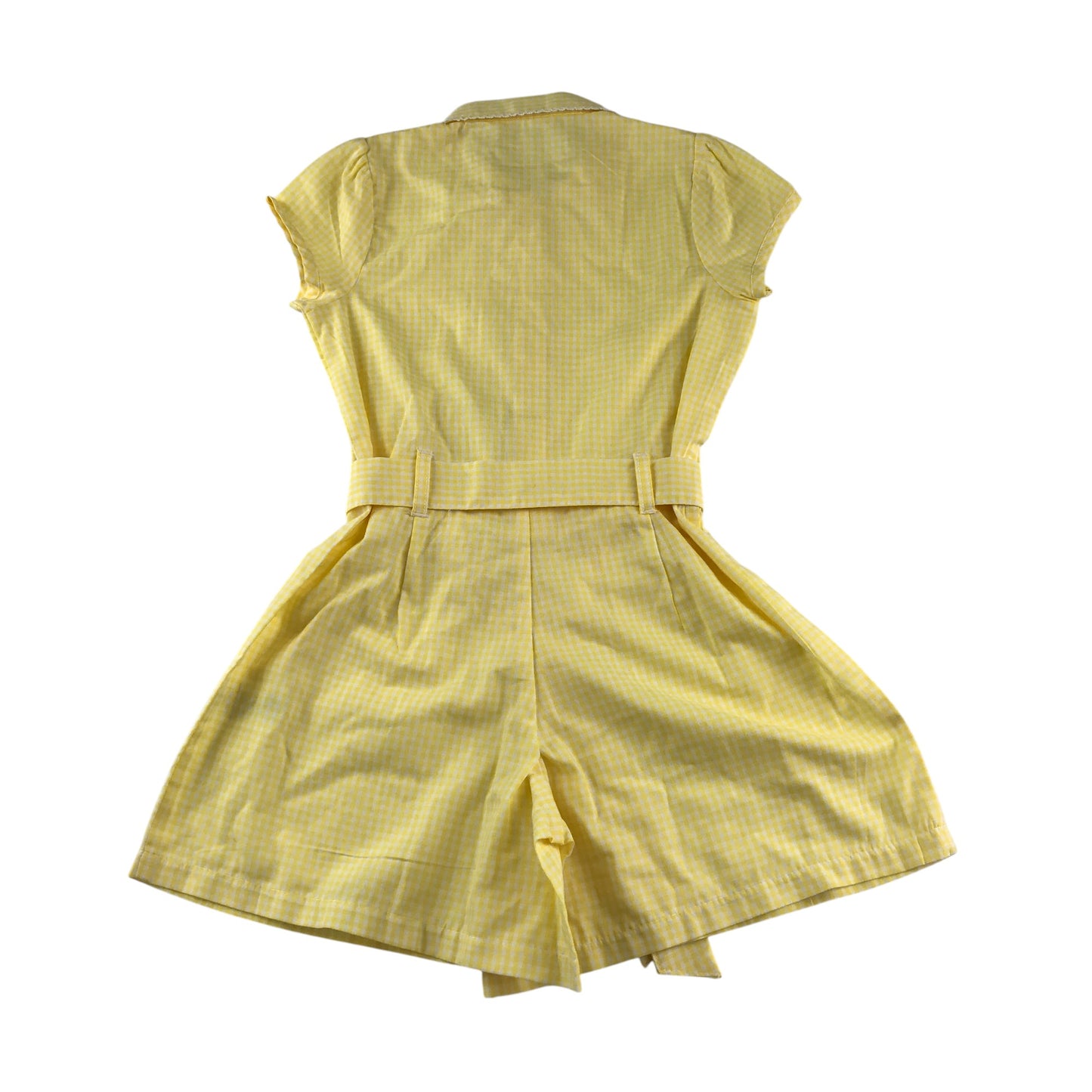 George School Summer Gingham A-line Dress 4-5 years Yellow with Belt
