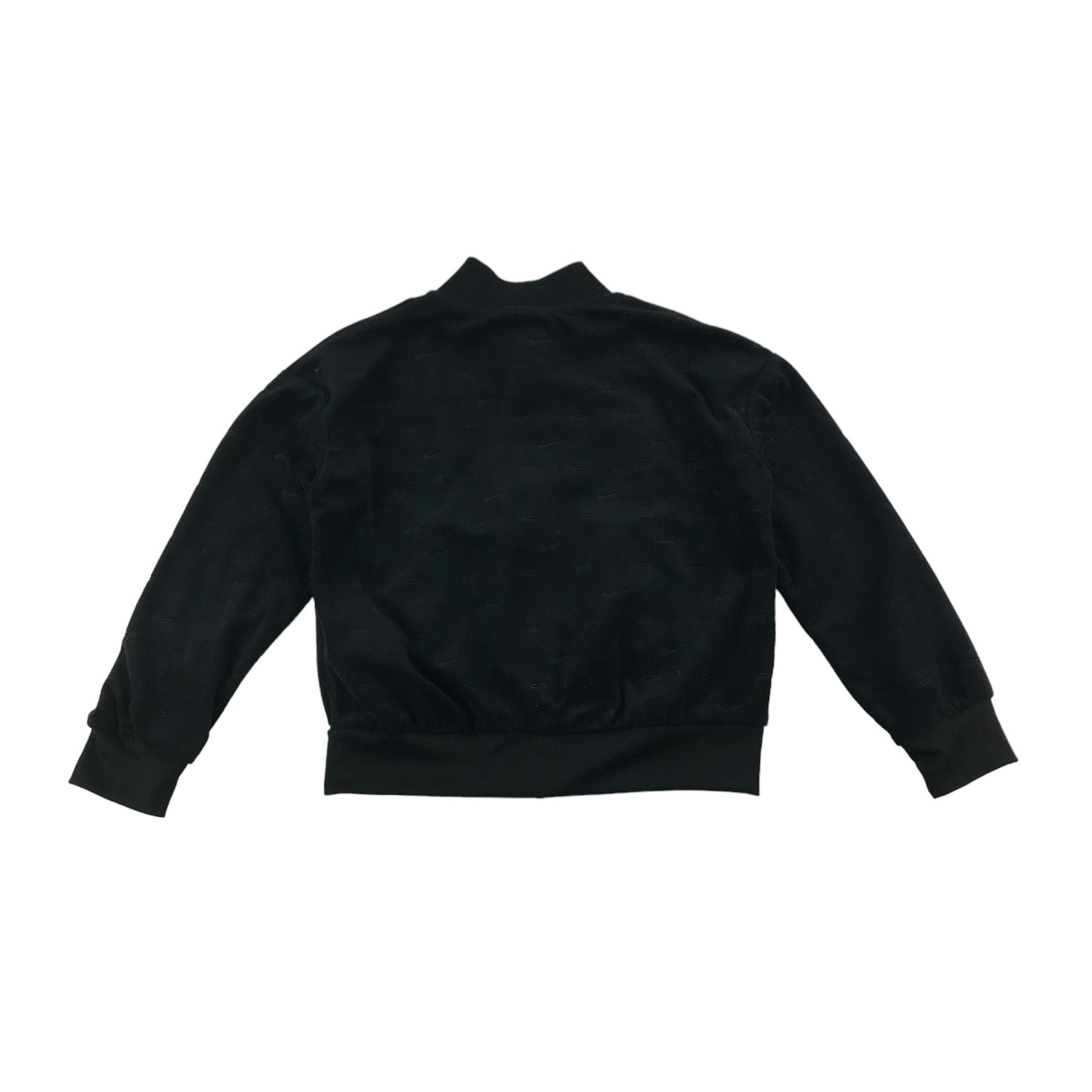 Nike Air Sweater Age 5 Black Velour Full Zipper Sporty