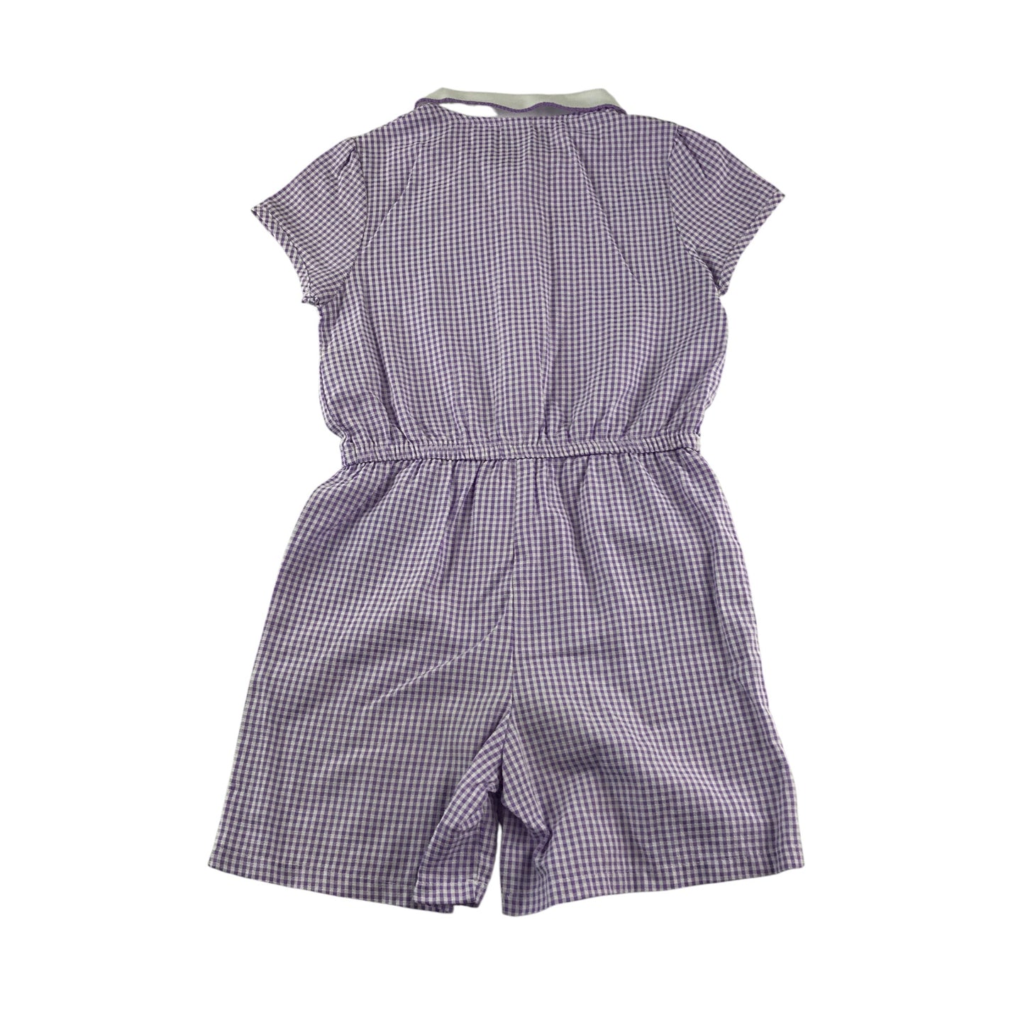 School Gingham Summer Jumpsuit with zipper fastening