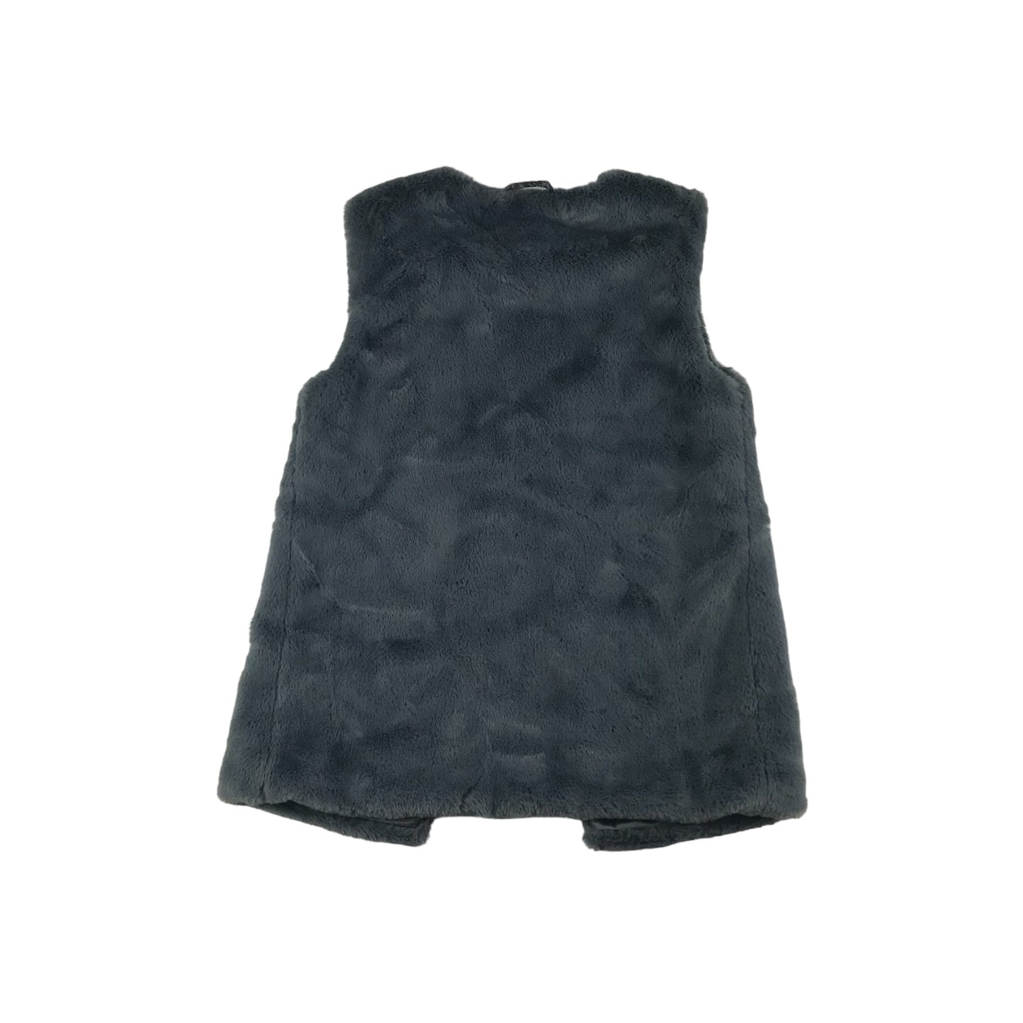 Primark Faux Fur Gilet Age 11 Grey Soft Fluffy