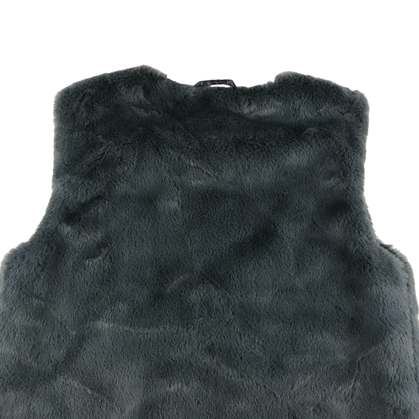 Primark Faux Fur Gilet Age 11 Grey Soft Fluffy