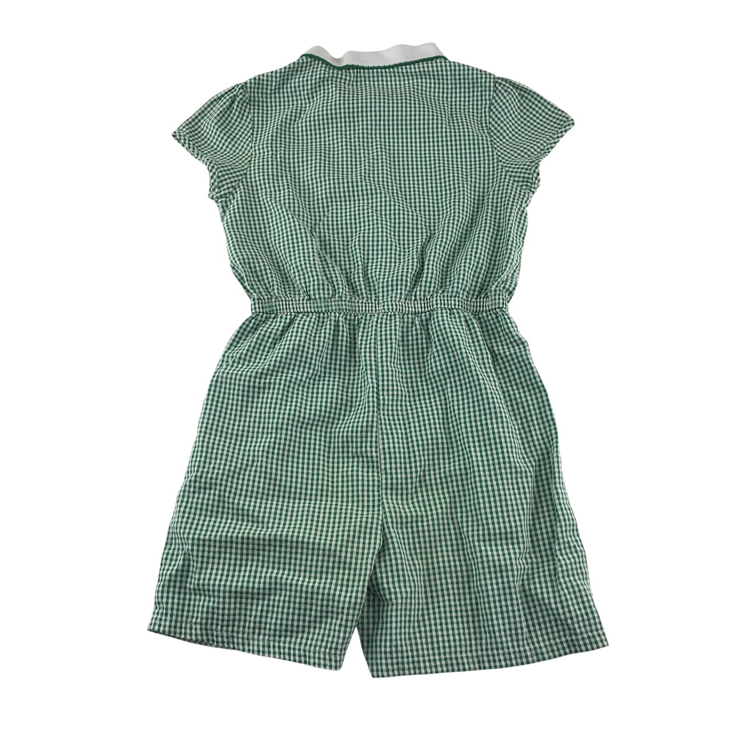 School Gingham Summer Jumpsuit with zipper fastening