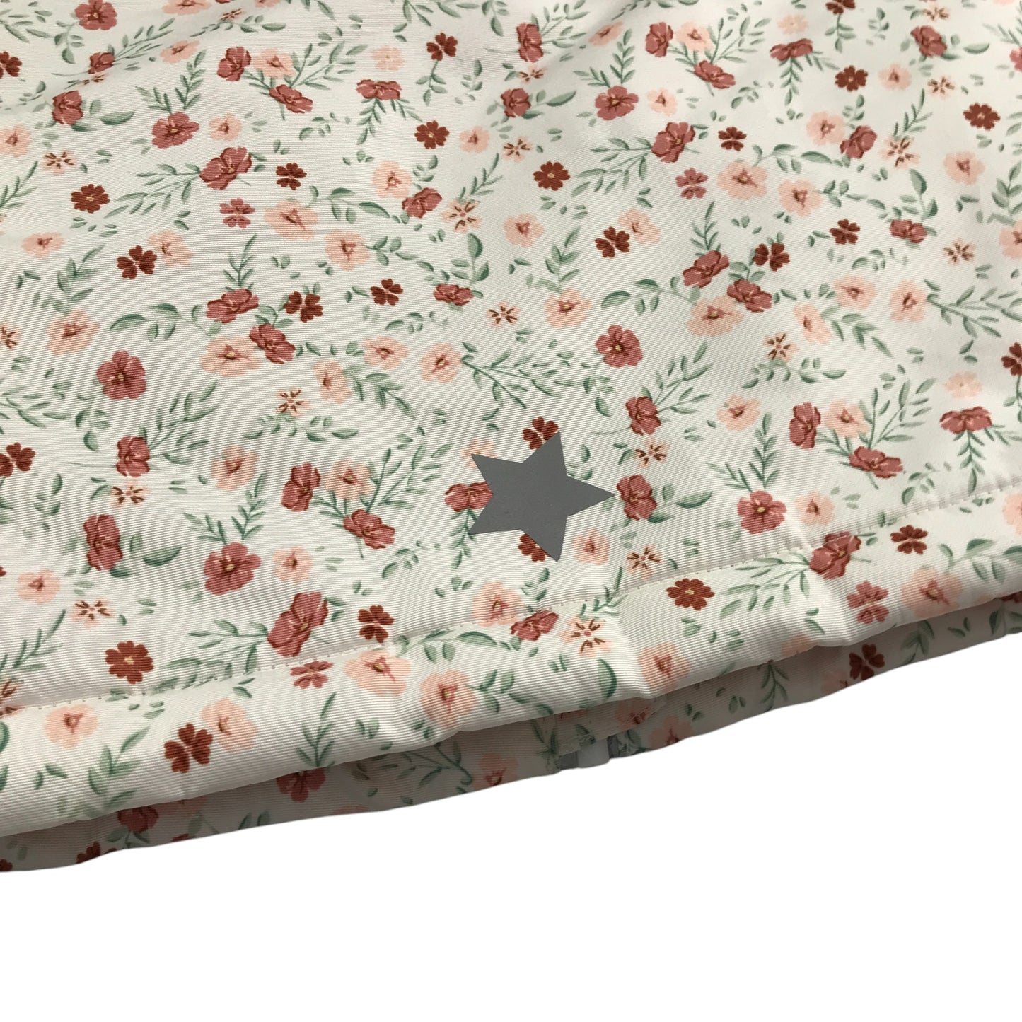 Primark jacket 5-6 years white floral print with fleece lining