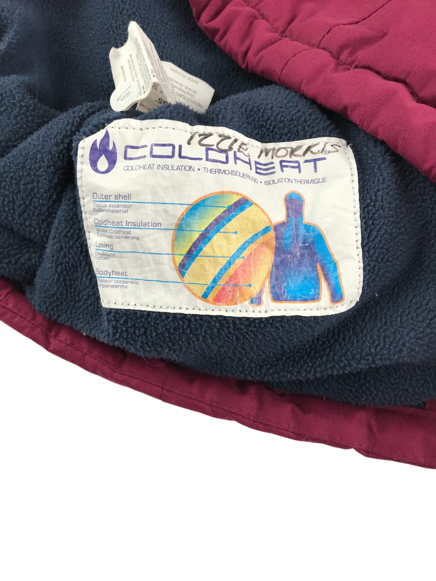 Trespass jacket 7-8 years pink waterproof hard shell fleece lining