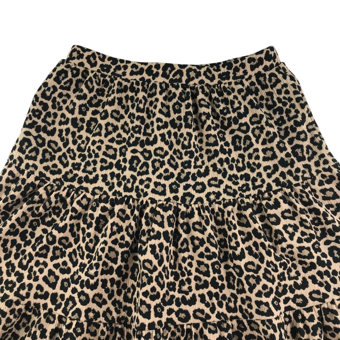 Tu skirt 8-9 years brown leopard spot pattern flared