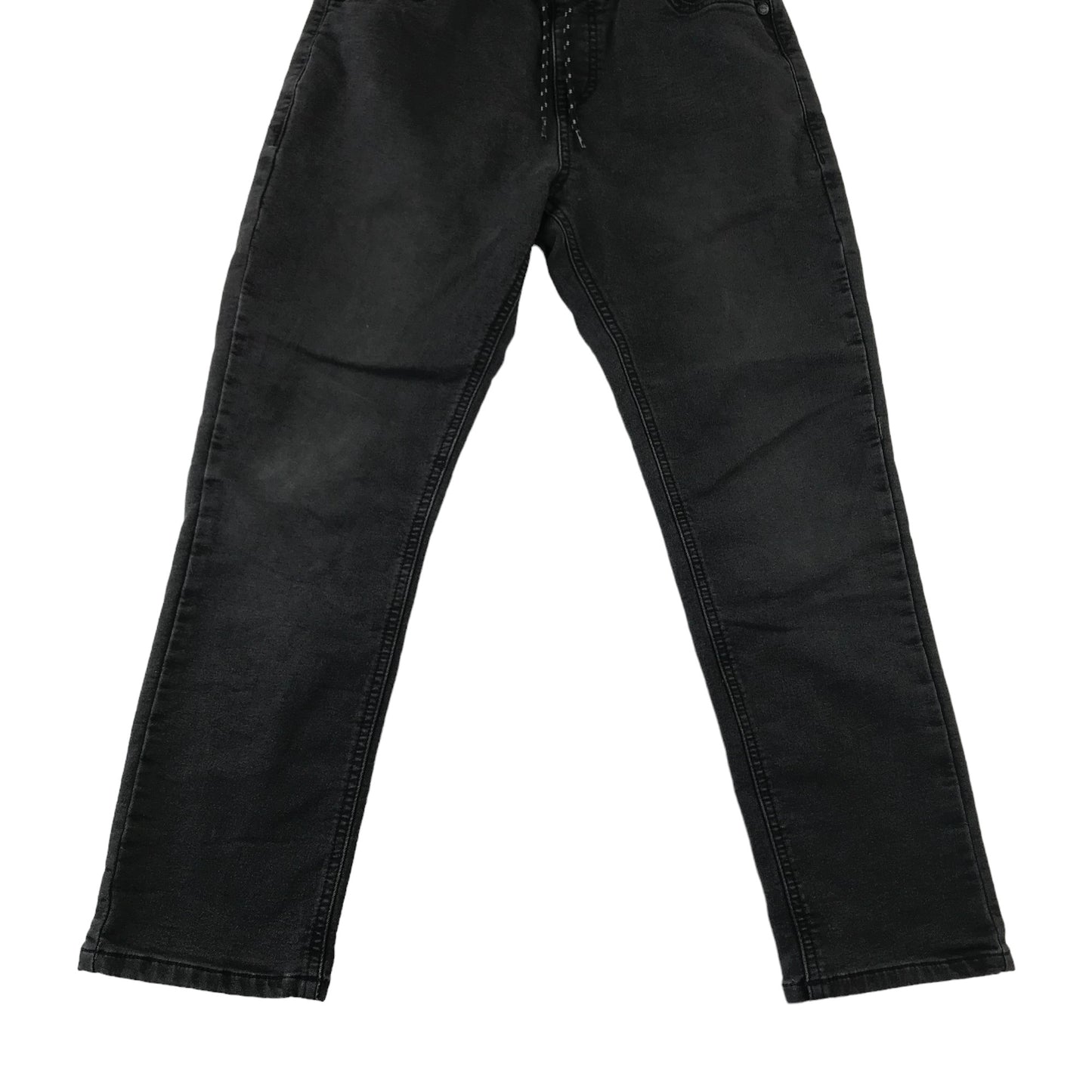 Next Trousers Age 9-10 Black Pull Up Elasticated Waist