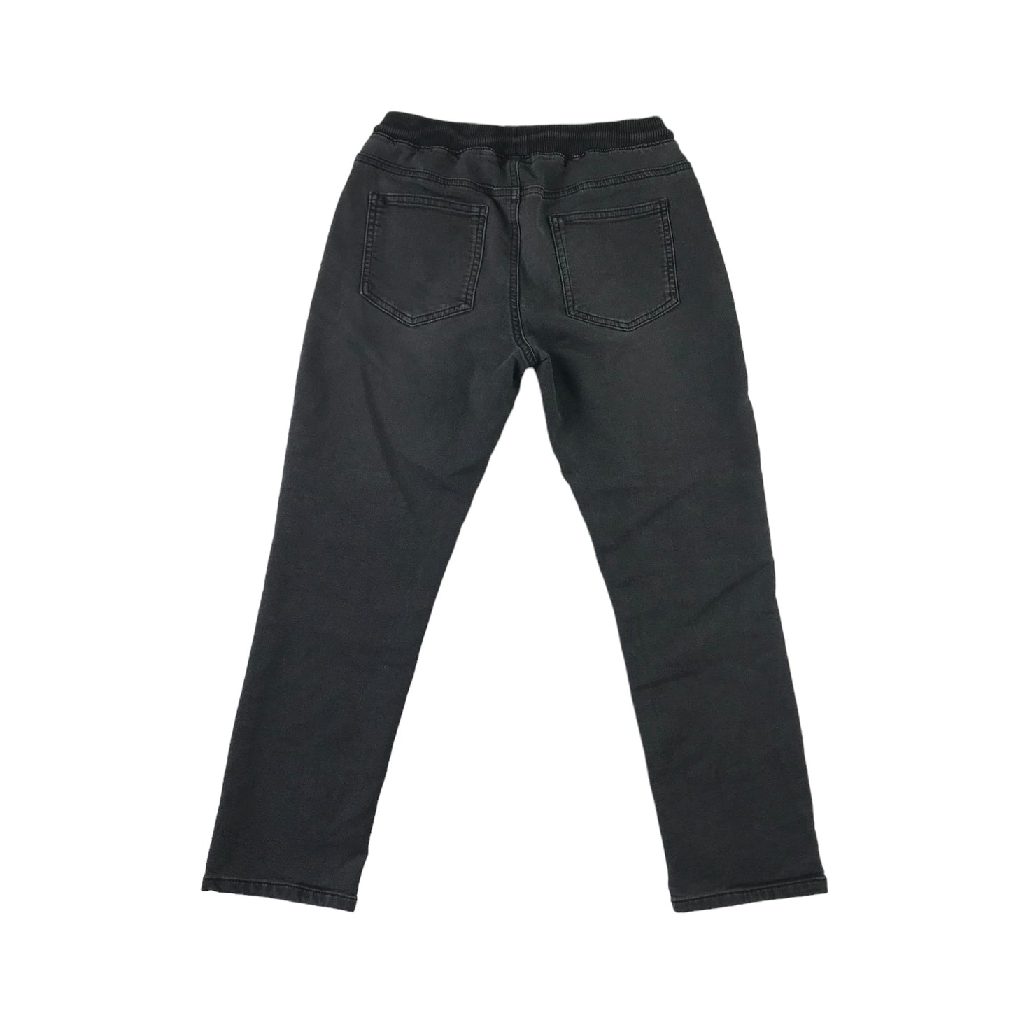 Next Trousers Age 9-10 Black Pull Up Elasticated Waist