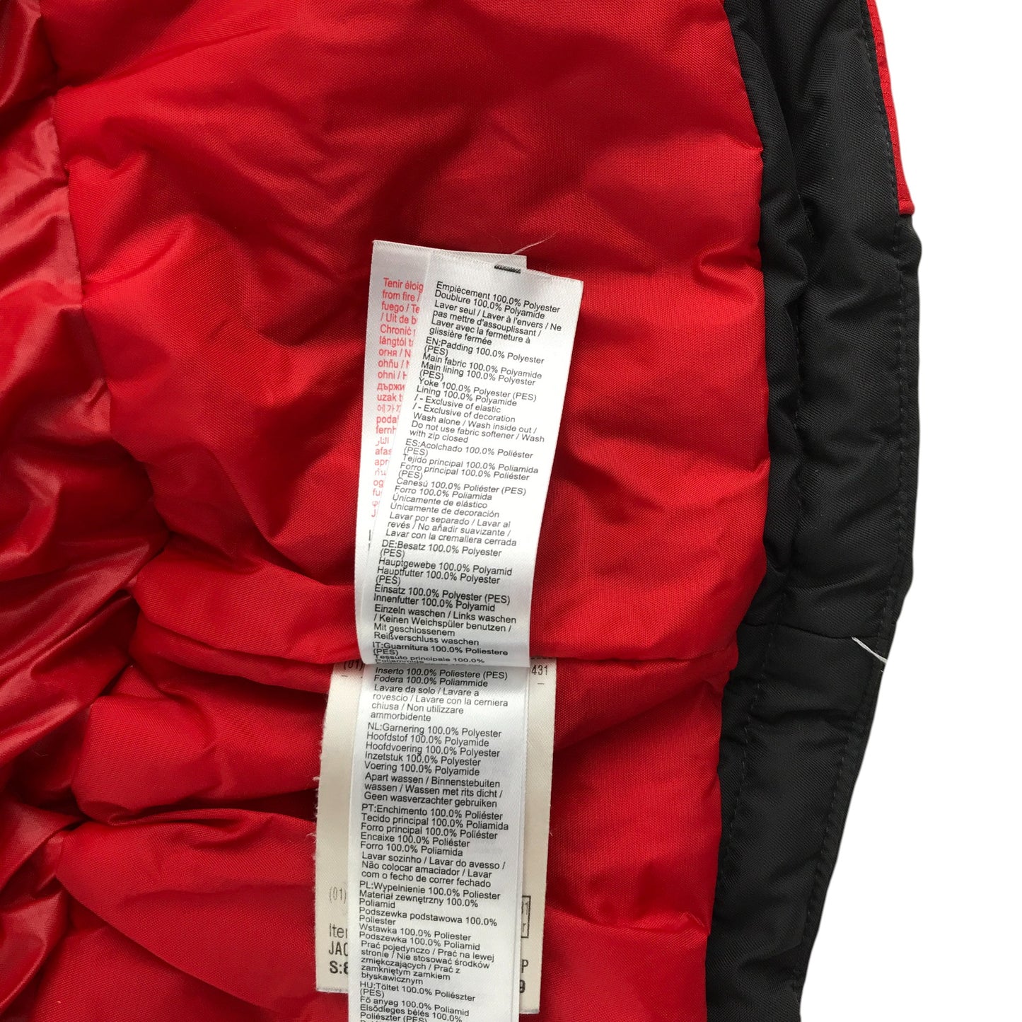 Decathlon ski jacket 7-8 years black and red ski style wed'ze