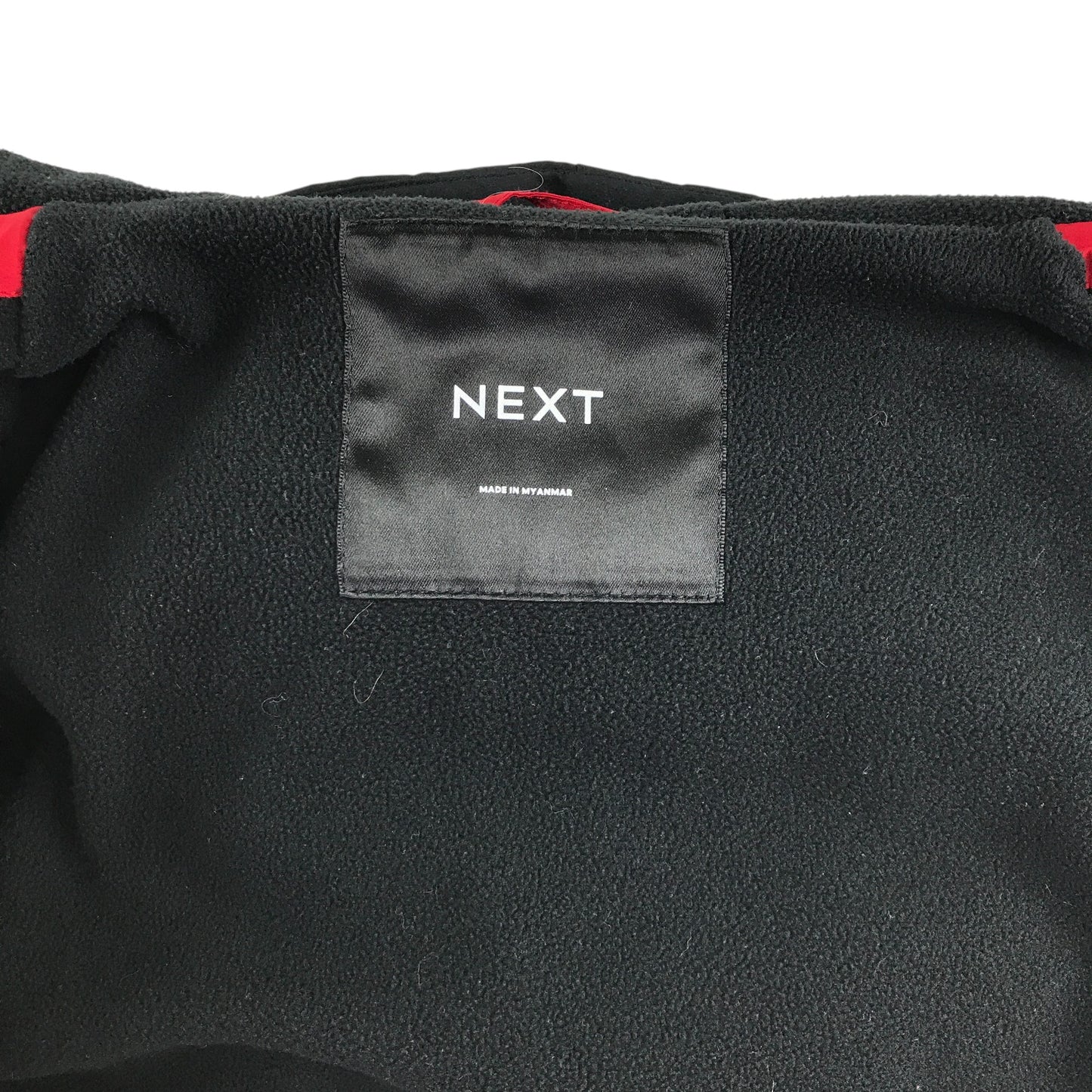 Next jacket 8-9 years red and black puffer with fleece lining