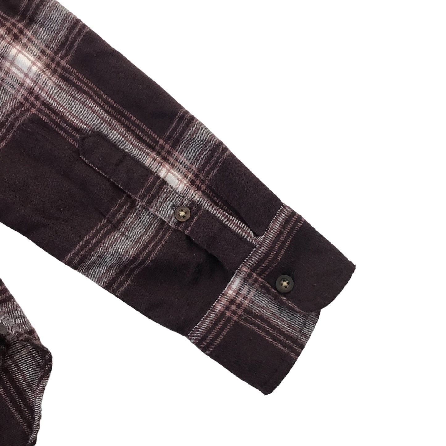 Abercrombie & Fitch Shirt Size Adult XS Dark Burgundy Checked Long Sleeve Button Up