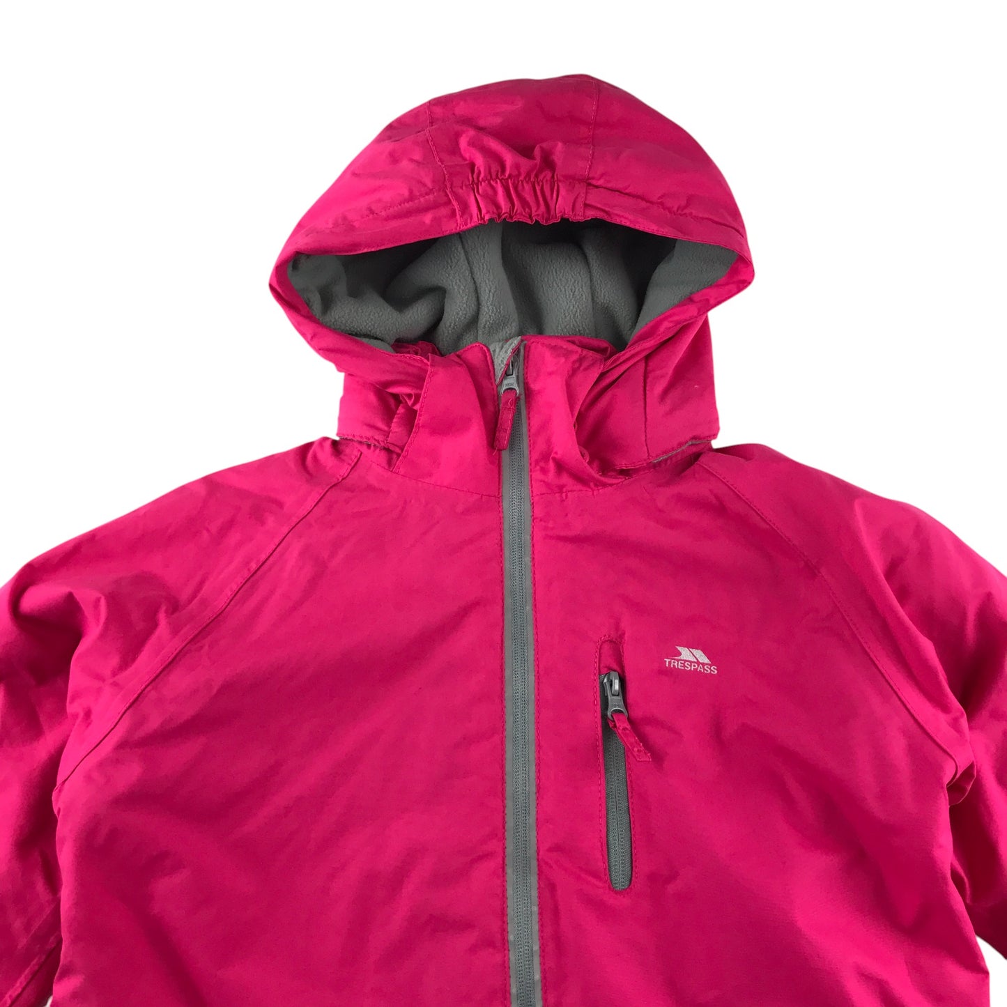 Trespass jacket 9-10 years pink waterproof hard shell fleece lining