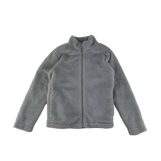 Pepperts Faux Fur Jacket Age 9 Grey Soft Fluffy Full zipper Fleece Jacket